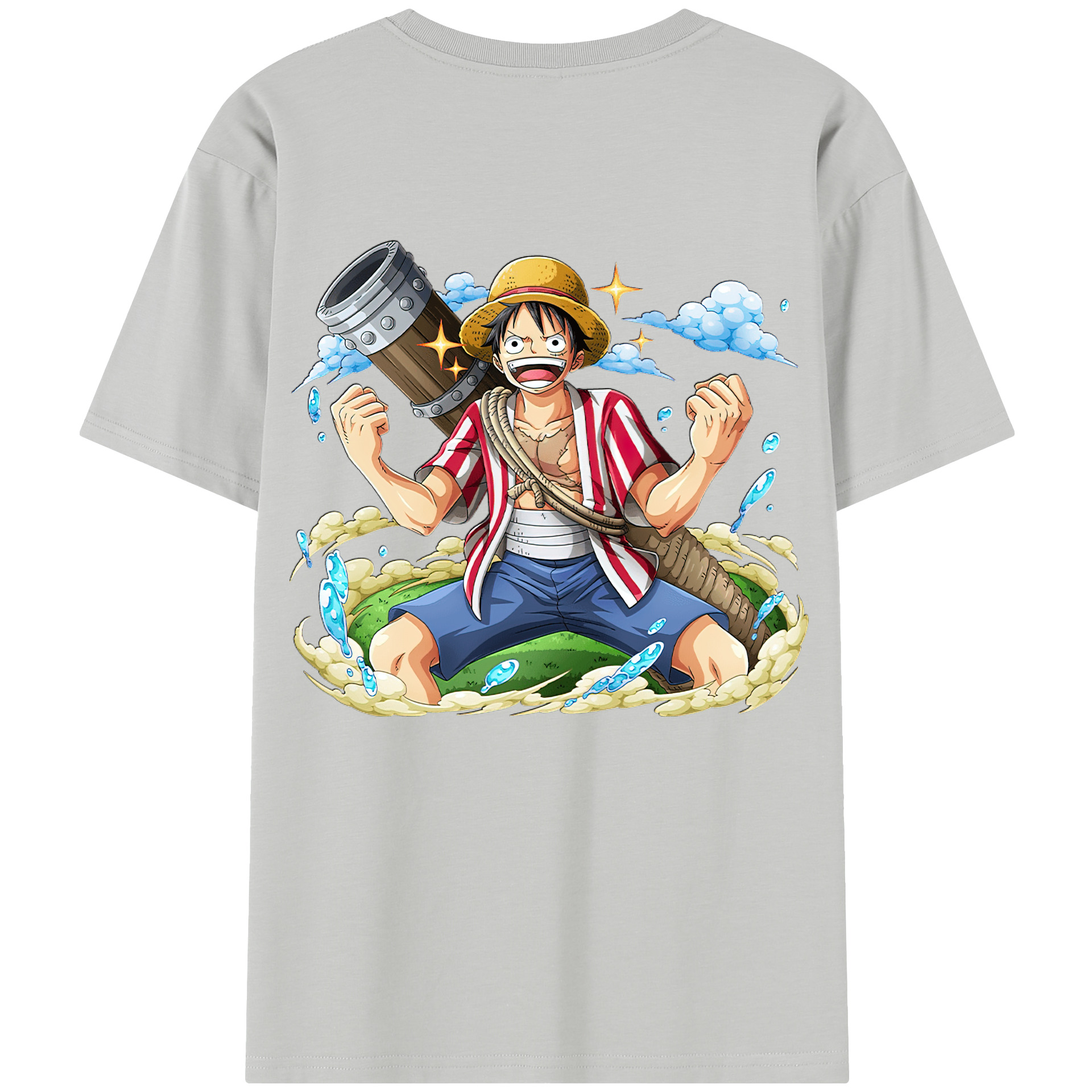 ワンピース モンキー・D・ルフィ ONE PIECE Monkey D. Luffy レディース半袖Tシャツ(バックプリント)