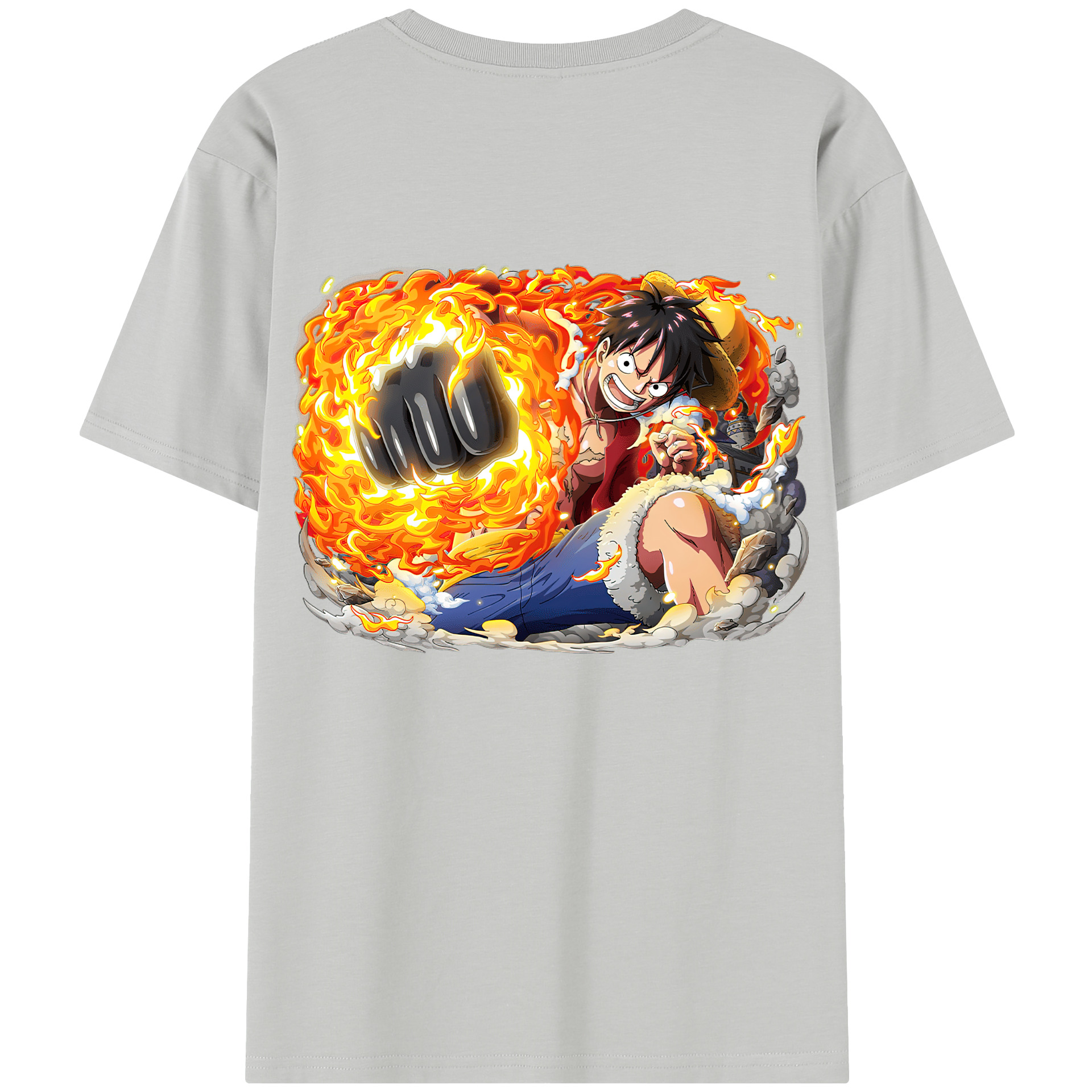ワンピース モンキー・D・ルフィ ONE PIECE Monkey D. Luffy レディース半袖Tシャツ(バックプリント)