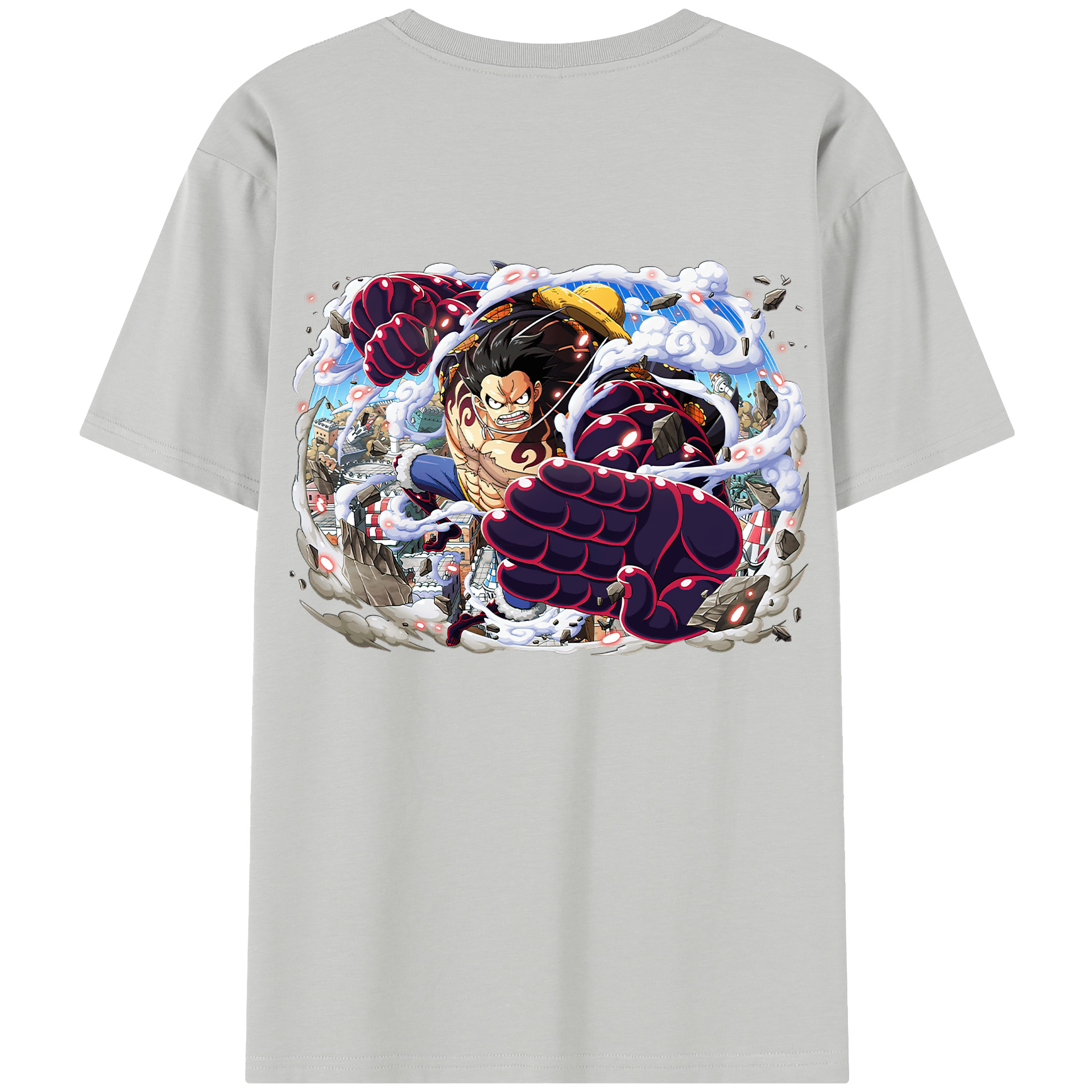 ワンピース モンキー・D・ルフィ ONE PIECE Monkey D. Luffy レディース半袖Tシャツ(バックプリント)