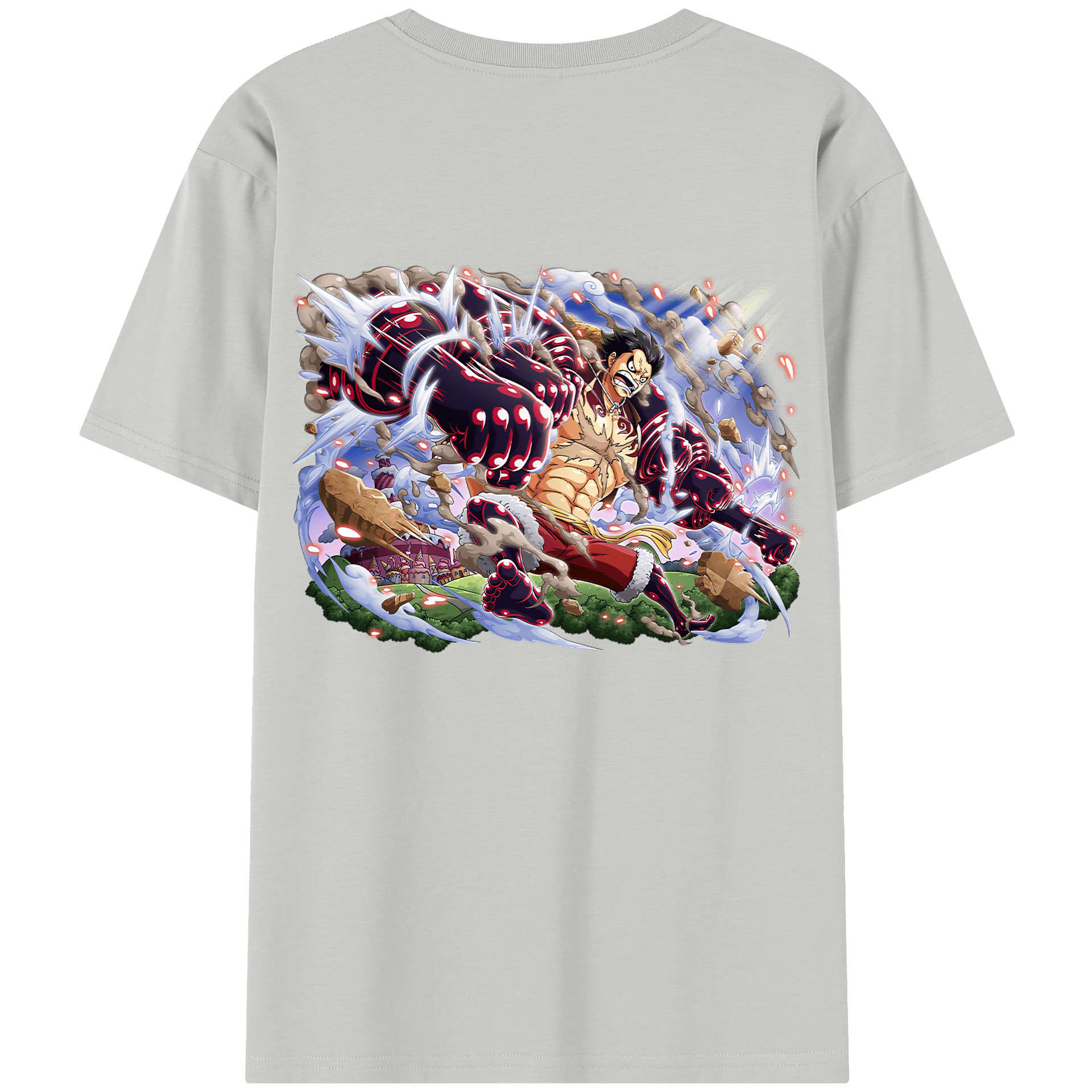 ワンピース モンキー・D・ルフィ ONE PIECE Monkey D. Luffy レディース半袖Tシャツ(バックプリント)