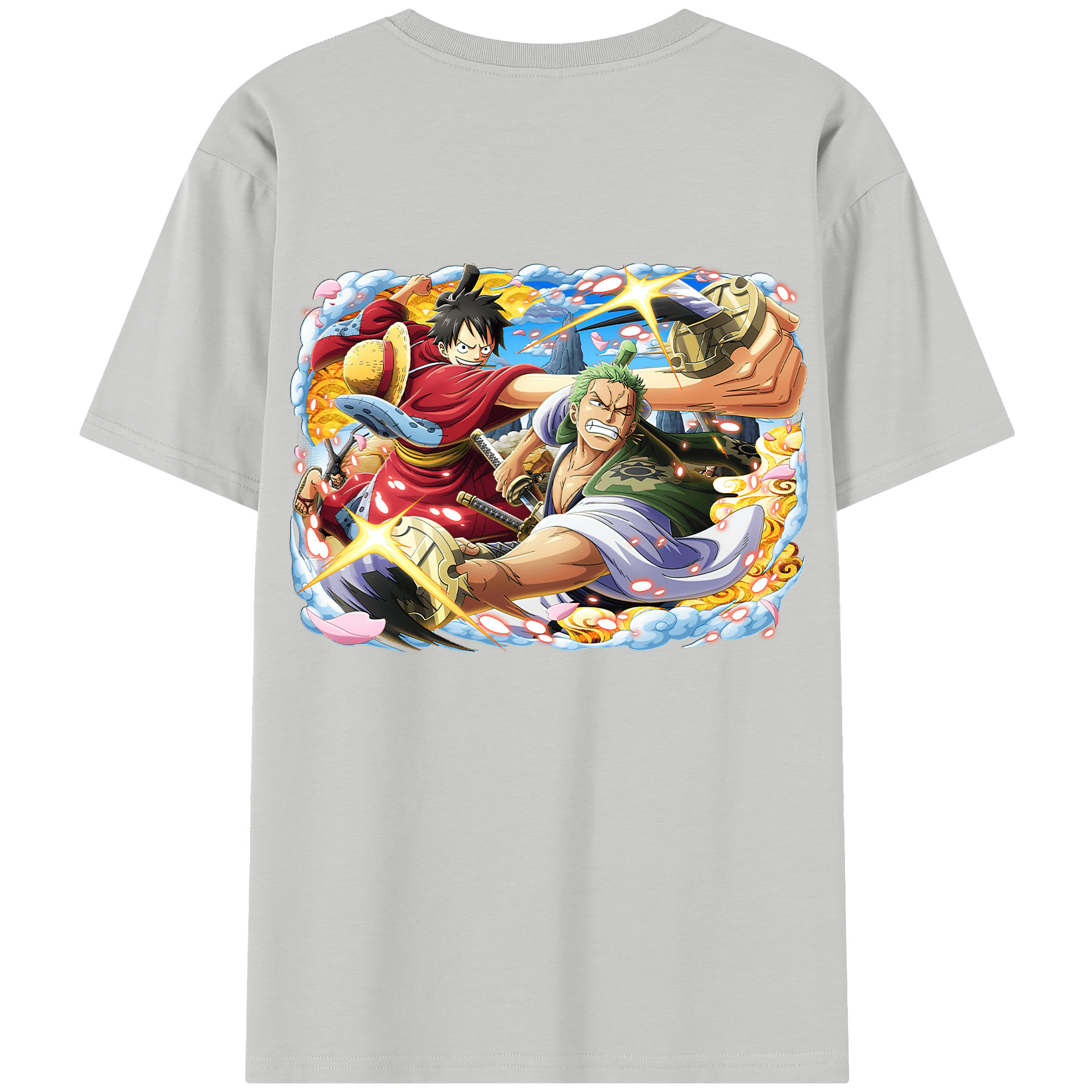 ワンピース モンキー・D・ルフィ ONE PIECE Monkey D. Luffy レディース半袖Tシャツ(バックプリント)