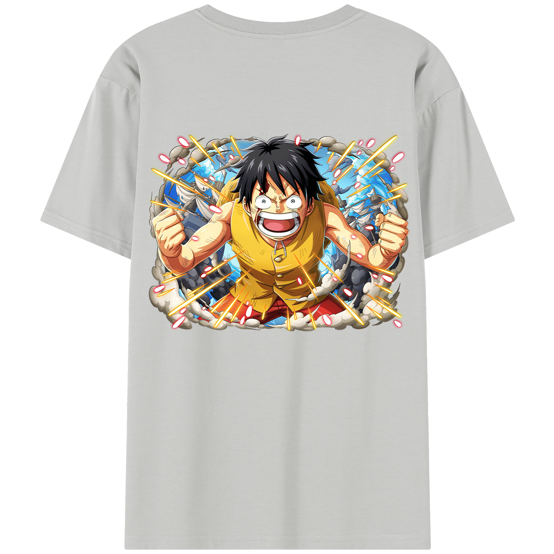 ワンピース モンキー・D・ルフィ ONE PIECE Monkey D. Luffy レディース半袖Tシャツ(バックプリント)