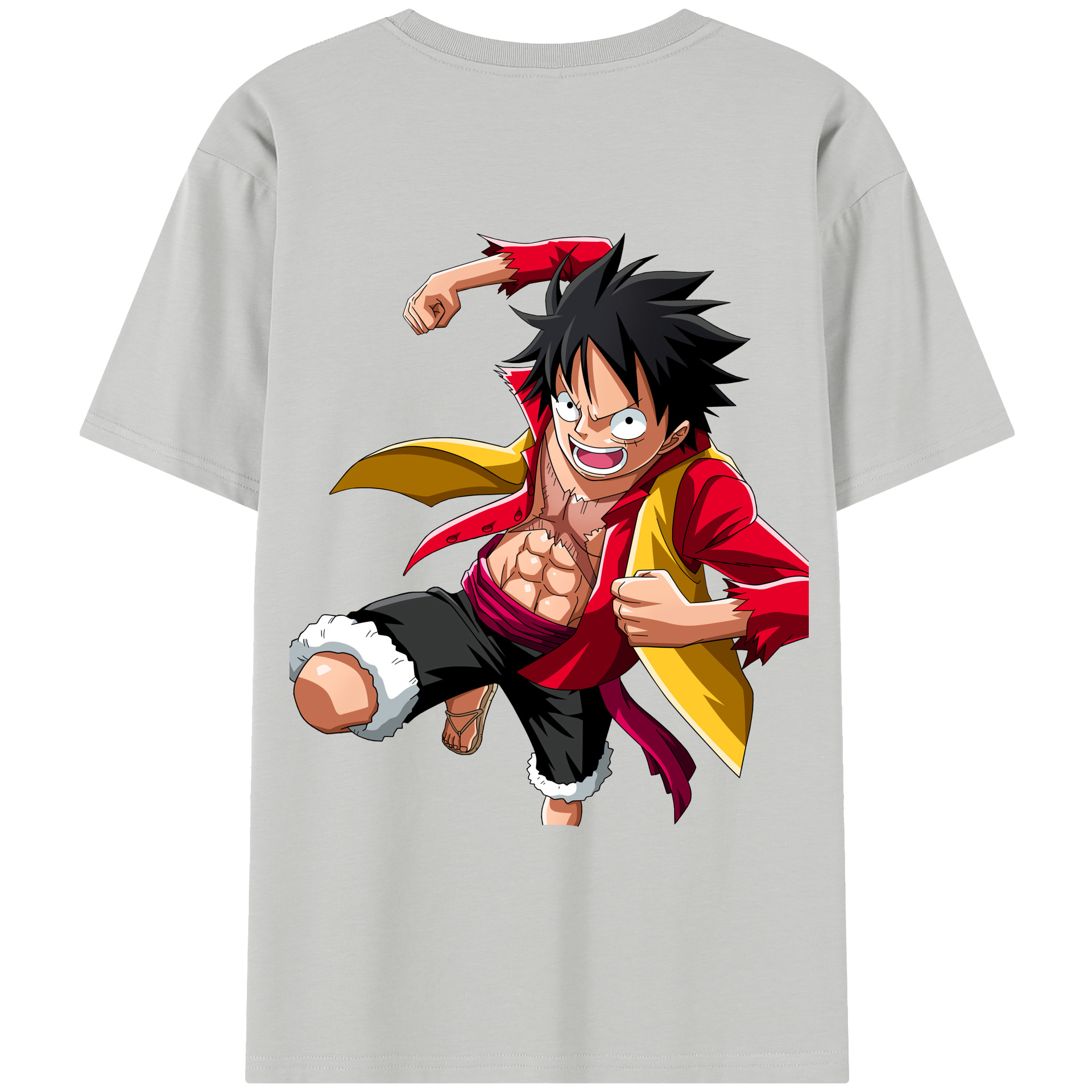 ワンピース モンキー・D・ルフィ ONE PIECE Monkey D. Luffy レディース半袖Tシャツ(バックプリント)