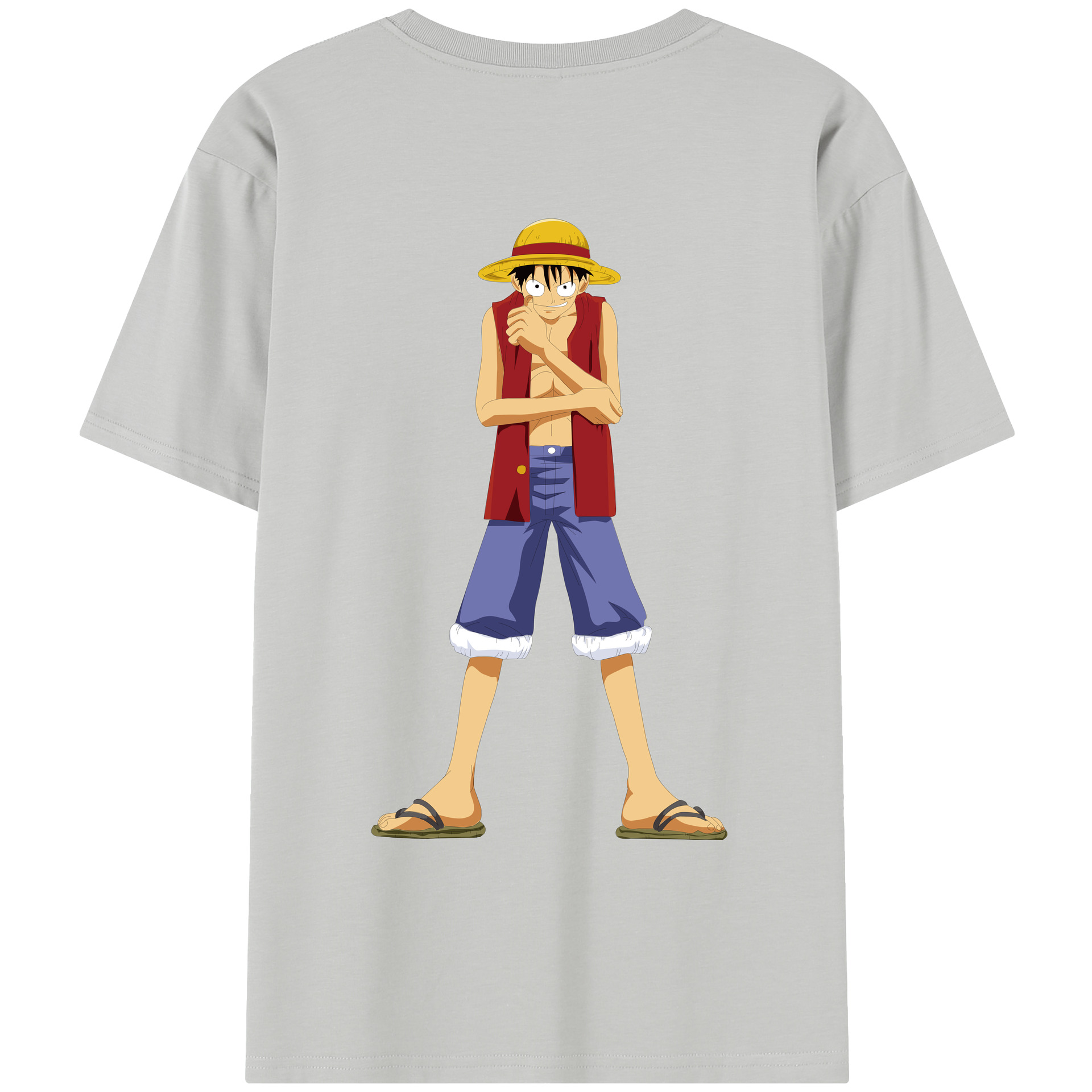 ワンピース モンキー・D・ルフィ ONE PIECE Monkey D. Luffy レディース半袖Tシャツ(バックプリント)