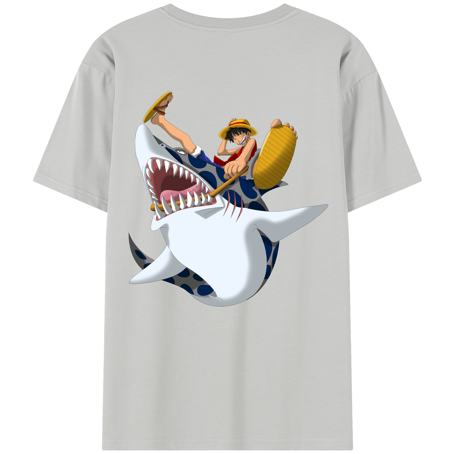 ワンピース モンキー・D・ルフィ ONE PIECE Monkey D. Luffy レディース半袖Tシャツ(バックプリント)