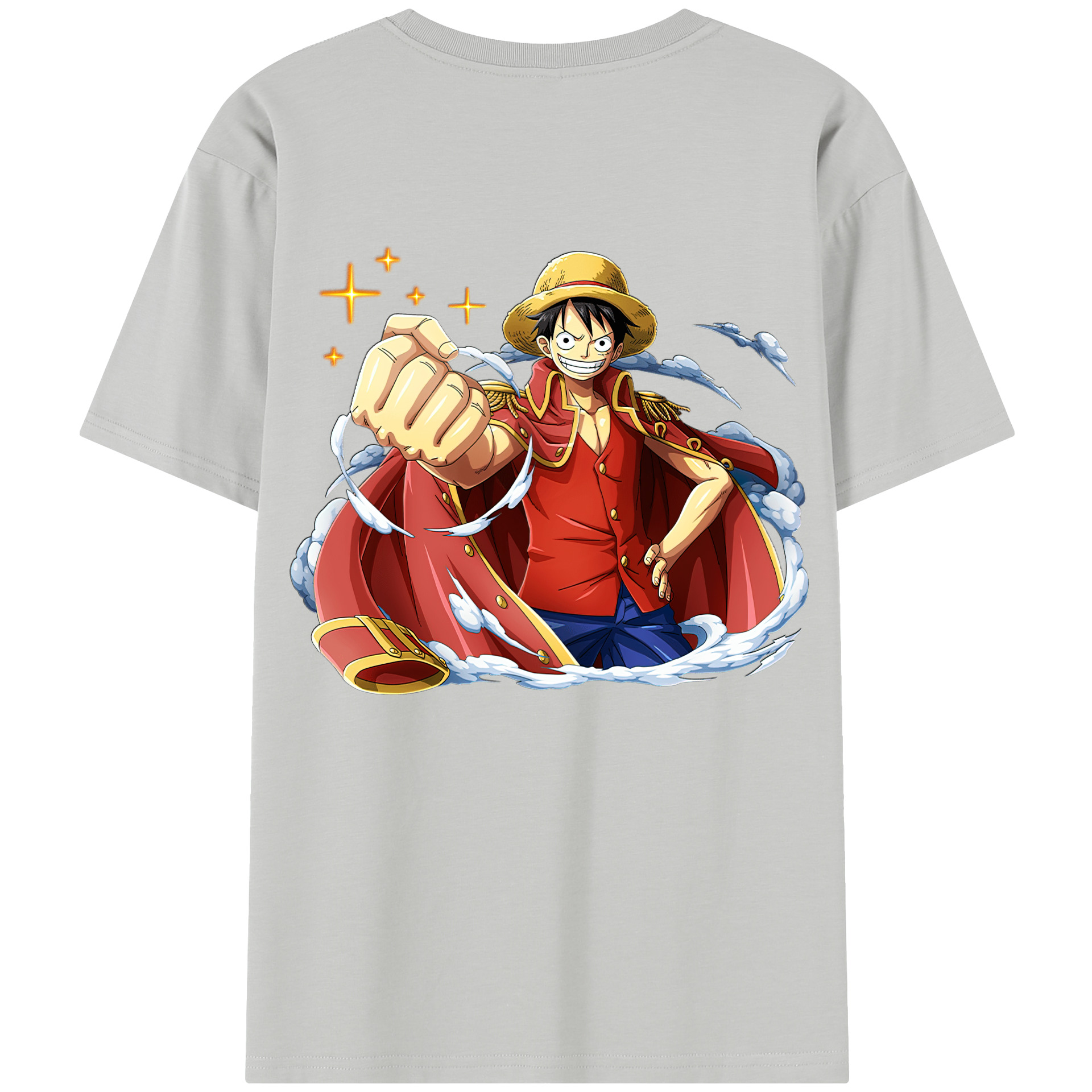 ワンピース モンキー・D・ルフィ ONE PIECE Monkey D. Luffy レディース半袖Tシャツ(バックプリント)