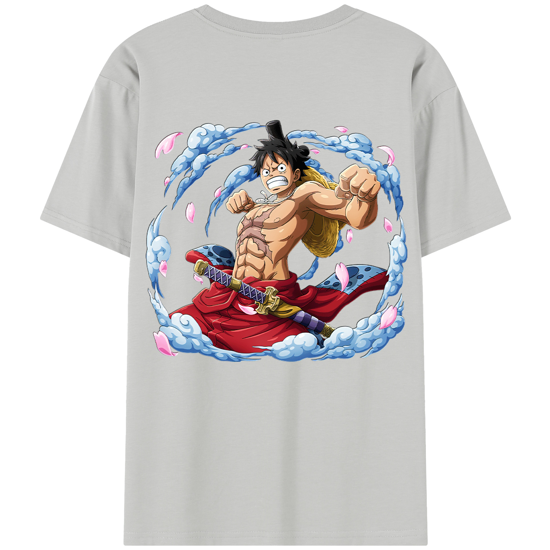 ワンピース モンキー・D・ルフィ ONE PIECE Monkey D. Luffy レディース半袖Tシャツ(バックプリント)