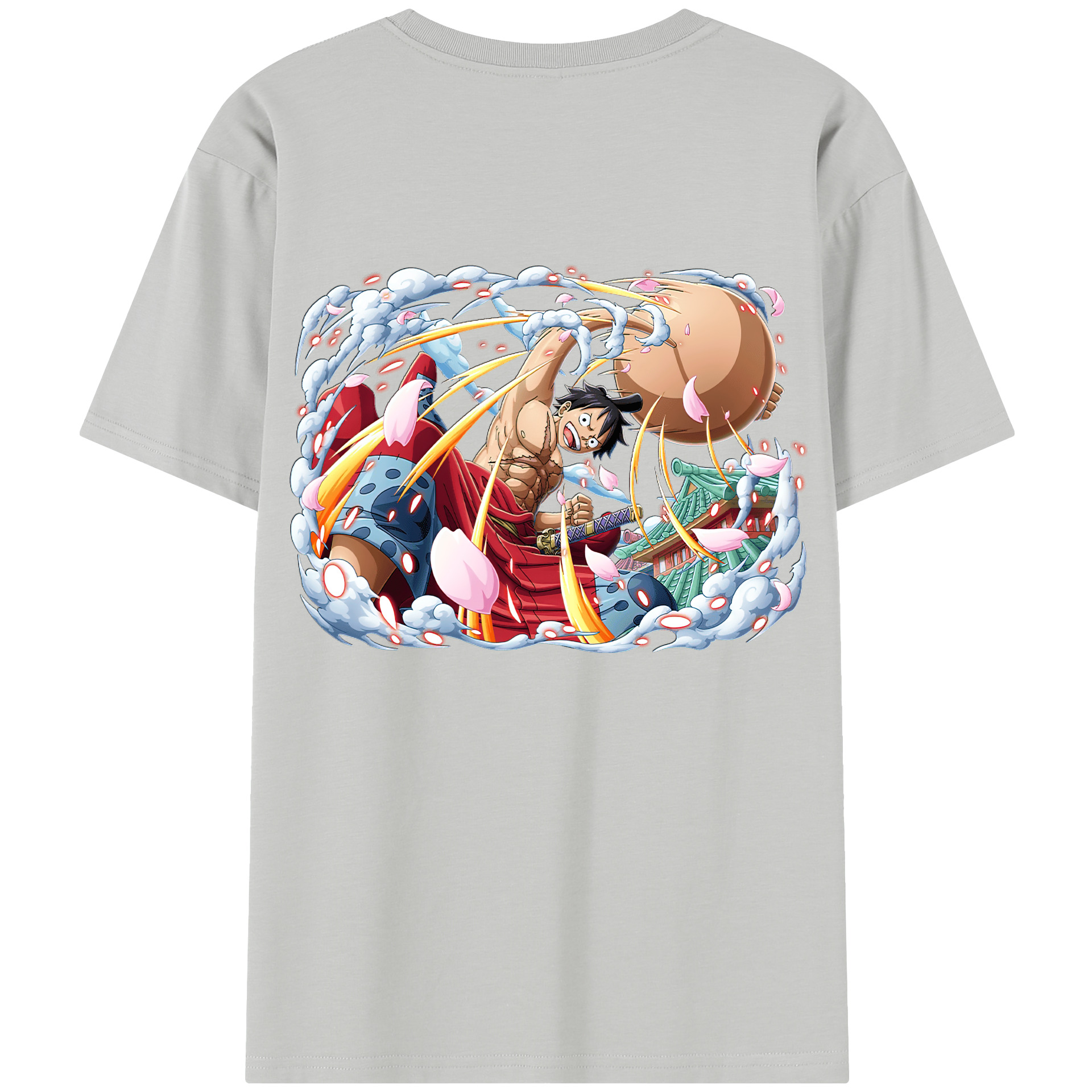 ワンピース モンキー・D・ルフィ ONE PIECE Monkey D. Luffy レディース半袖Tシャツ(バックプリント)