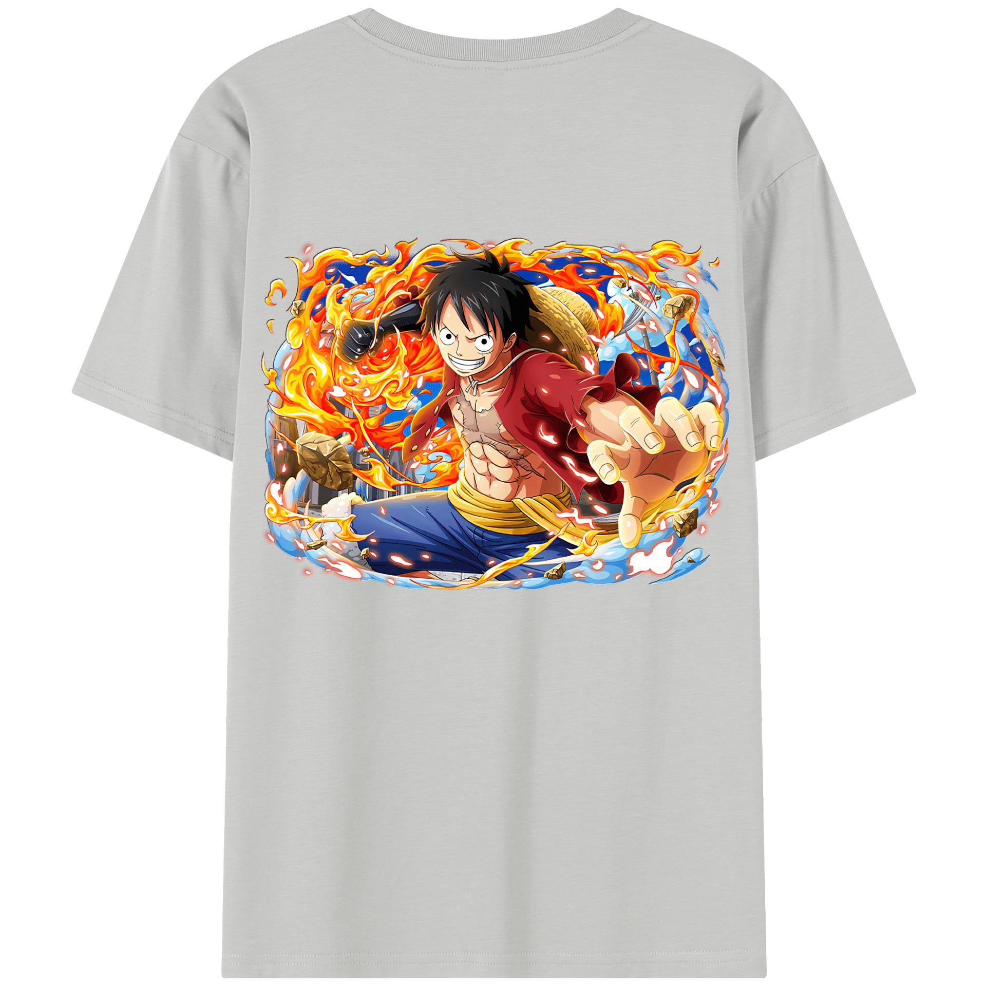 ワンピース モンキー・D・ルフィ ONE PIECE Monkey D. Luffy レディース半袖Tシャツ(バックプリント)