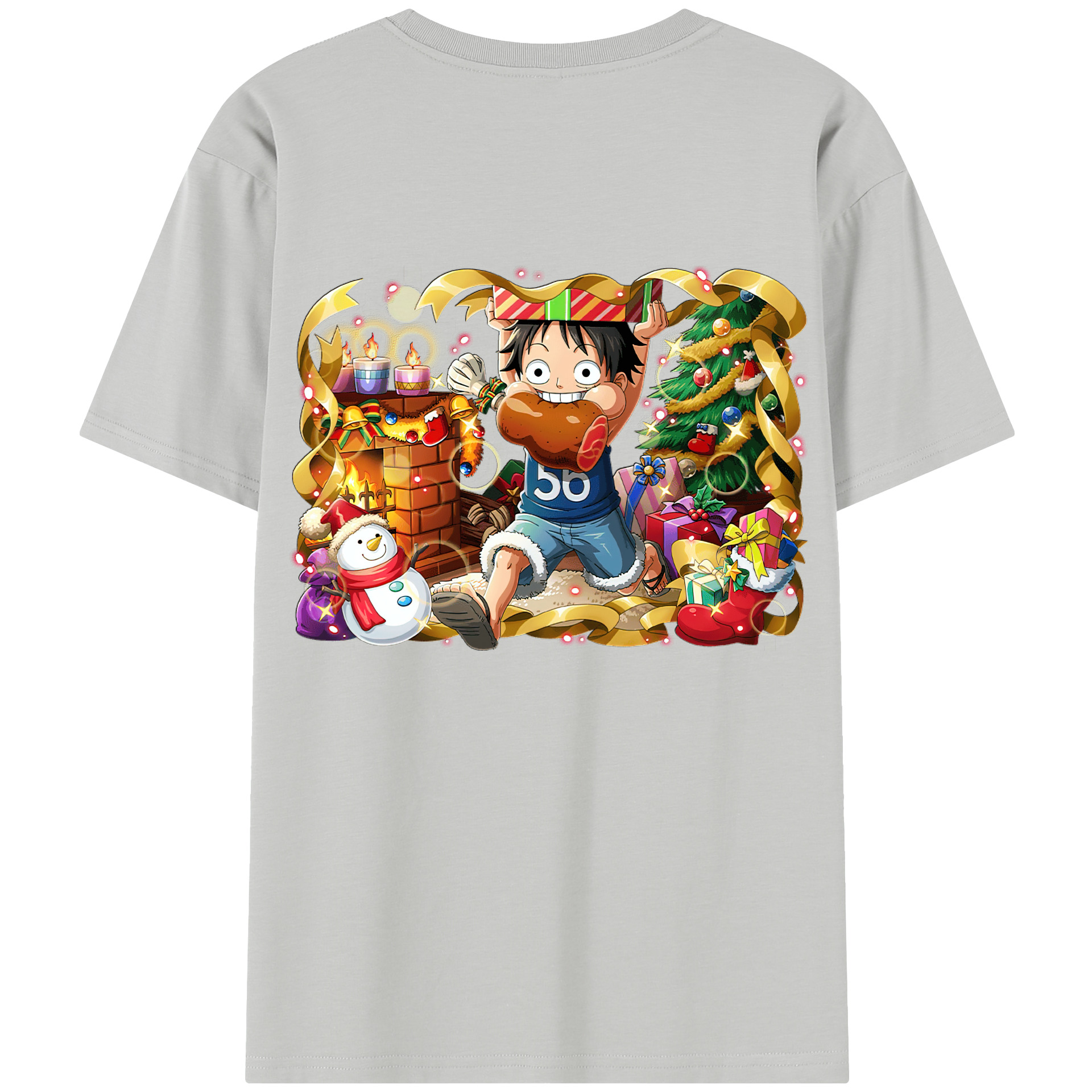 ワンピース モンキー・D・ルフィ ONE PIECE Monkey D. Luffy レディース半袖Tシャツ(バックプリント)