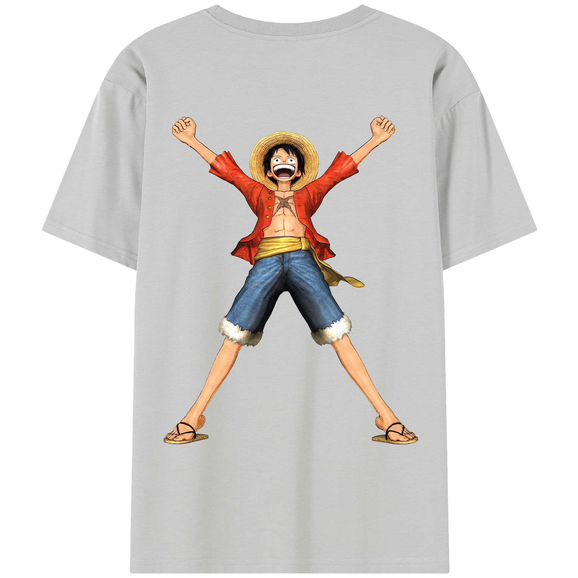 ワンピース モンキー・D・ルフィ ONE PIECE Monkey D. Luffy レディース半袖Tシャツ(バックプリント)