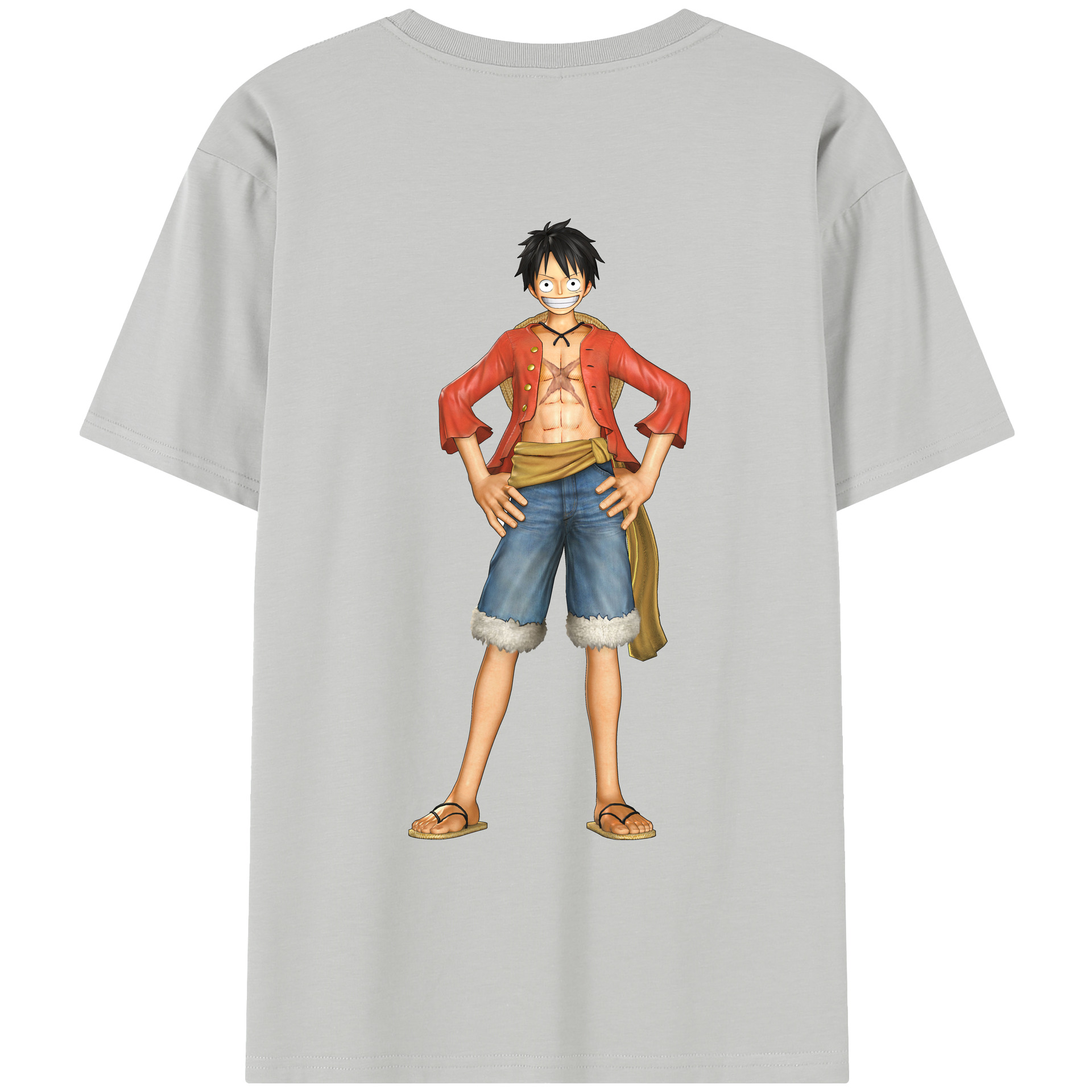 ワンピース モンキー・D・ルフィ ONE PIECE Monkey D. Luffy レディース半袖Tシャツ(バックプリント)
