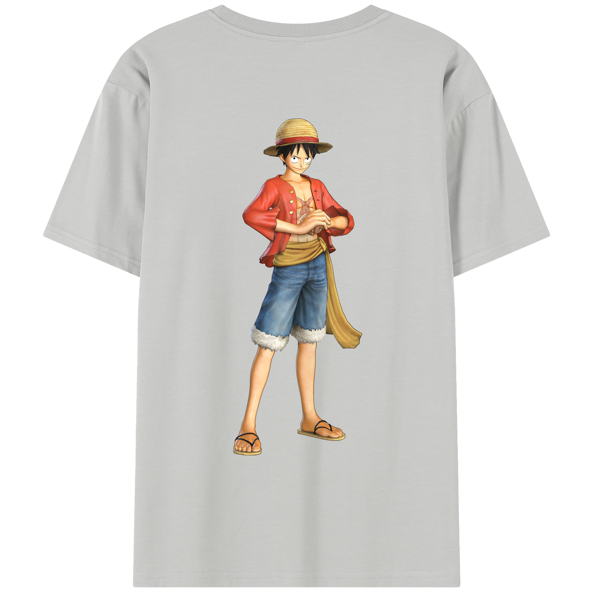 ワンピース モンキー・D・ルフィ ONE PIECE Monkey D. Luffy レディース半袖Tシャツ(バックプリント)