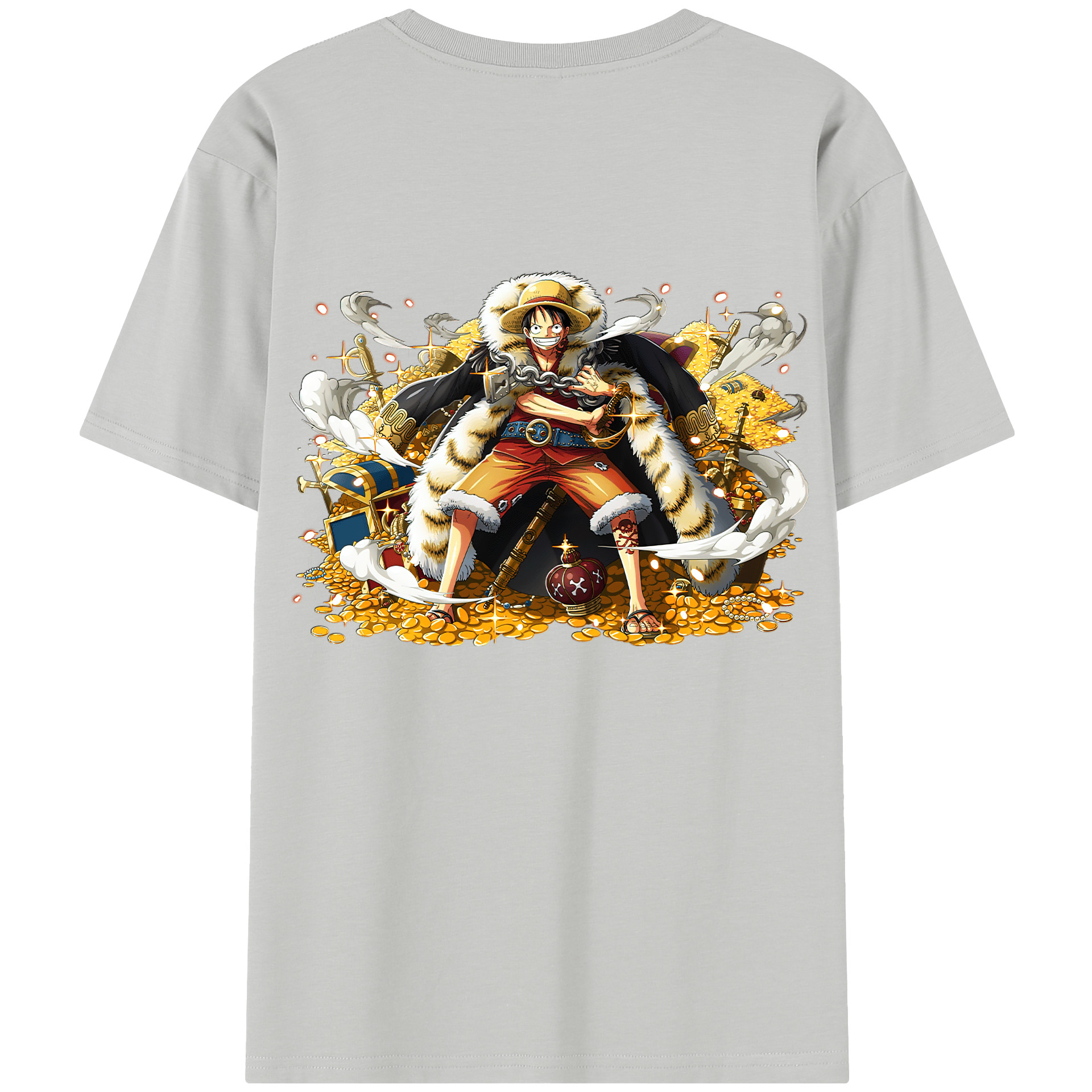ワンピース モンキー・D・ルフィ ONE PIECE Monkey D. Luffy レディース半袖Tシャツ(バックプリント)