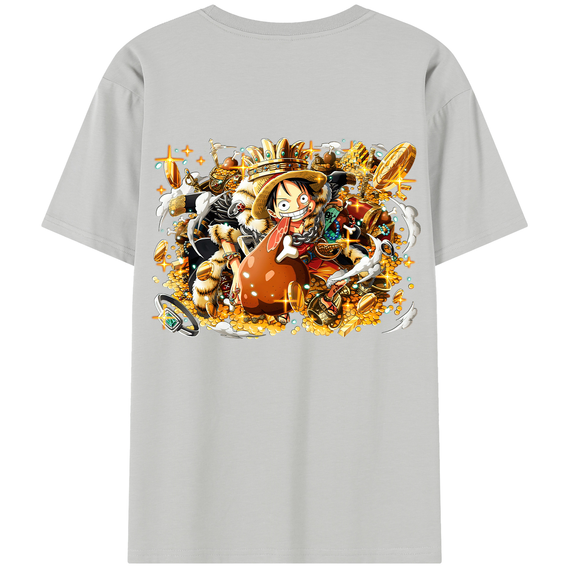 ワンピース モンキー・D・ルフィ ONE PIECE Monkey D. Luffy レディース半袖Tシャツ(バックプリント)
