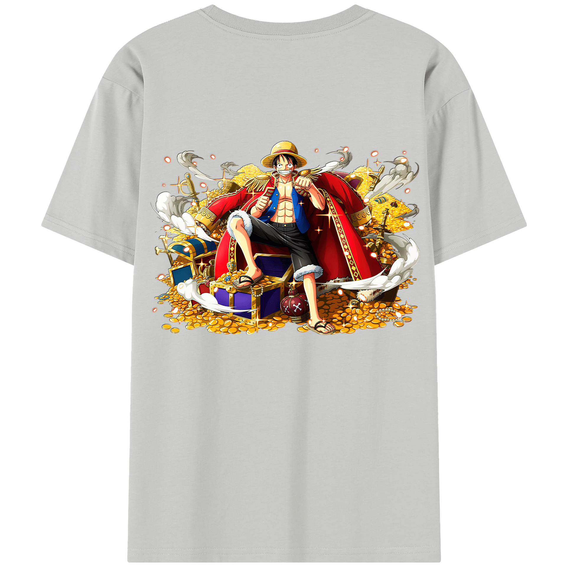 ワンピース モンキー・D・ルフィ ONE PIECE Monkey D. Luffy レディース半袖Tシャツ(バックプリント)