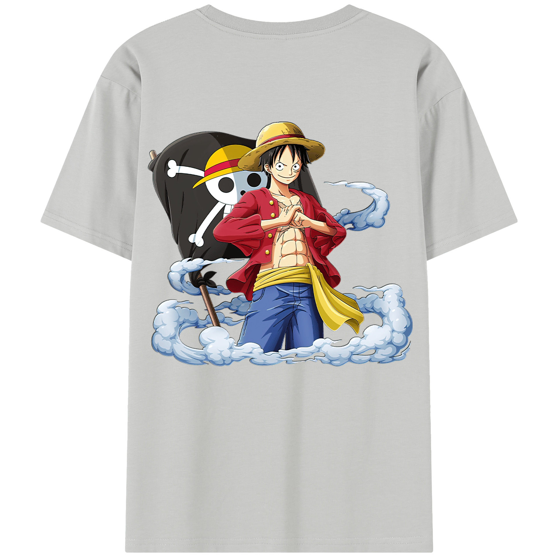ワンピース モンキー・D・ルフィ ONE PIECE Monkey D. Luffy レディース半袖Tシャツ(バックプリント)