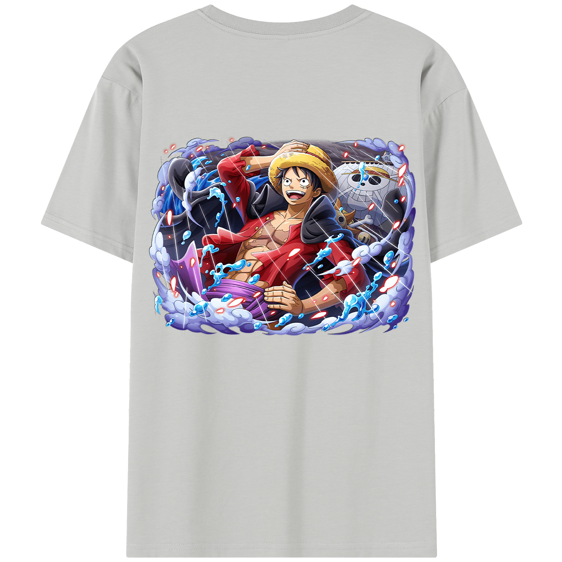 ワンピース モンキー・D・ルフィ ONE PIECE Monkey D. Luffy レディース半袖Tシャツ(バックプリント)