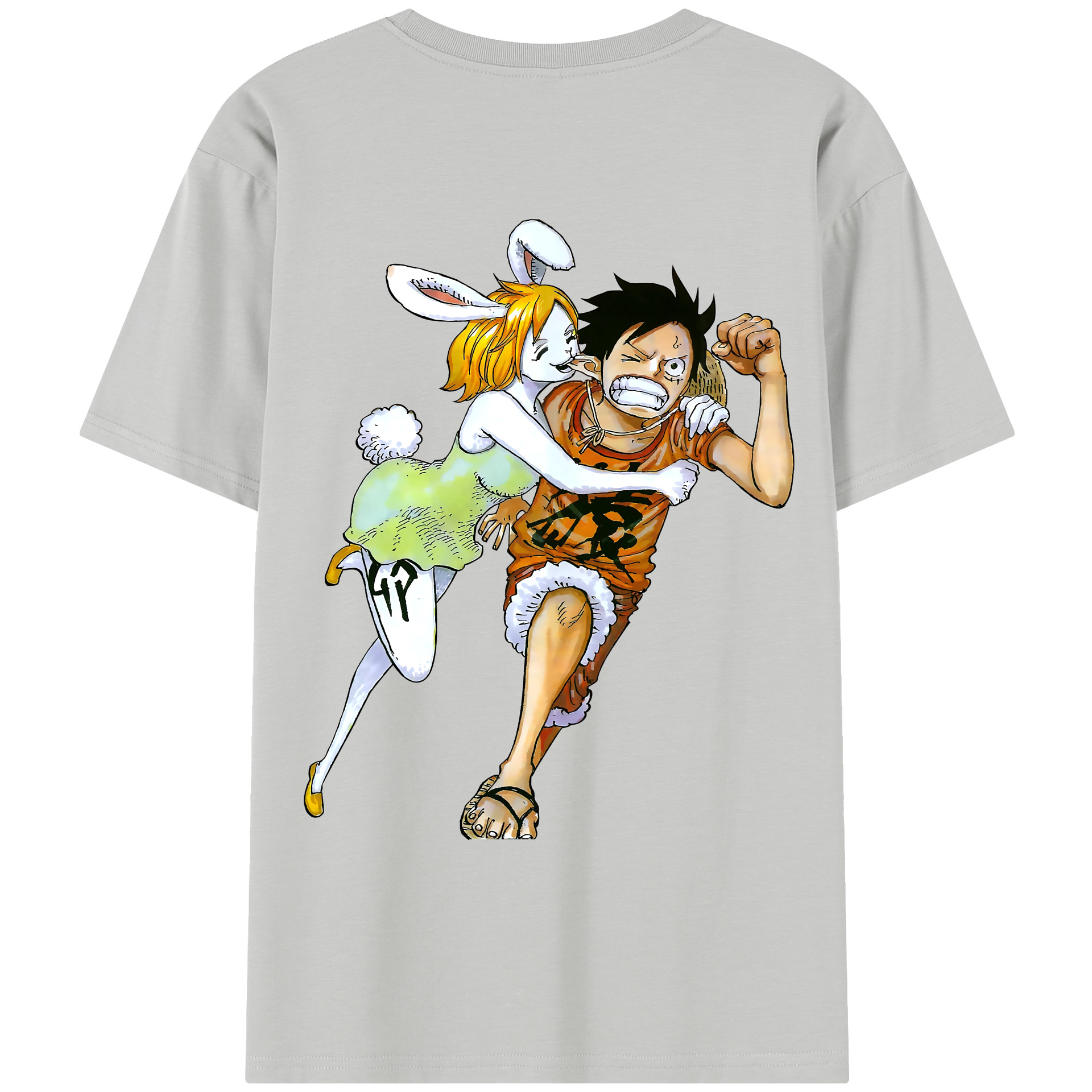 ワンピース モンキー・D・ルフィ ONE PIECE Monkey D. Luffy レディース半袖Tシャツ(バックプリント)