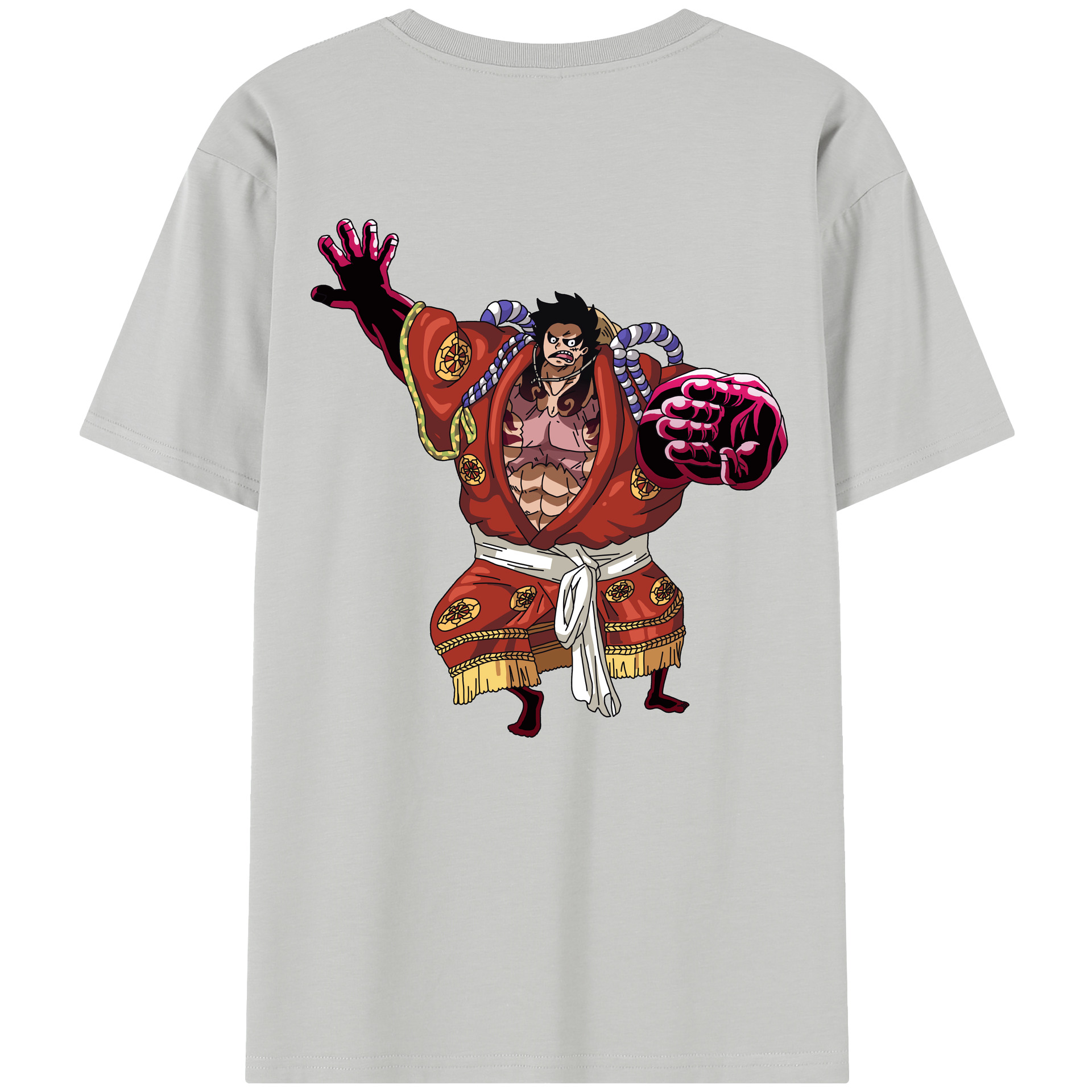 ワンピース モンキー・D・ルフィ ONE PIECE Monkey D. Luffy レディース半袖Tシャツ(バックプリント)