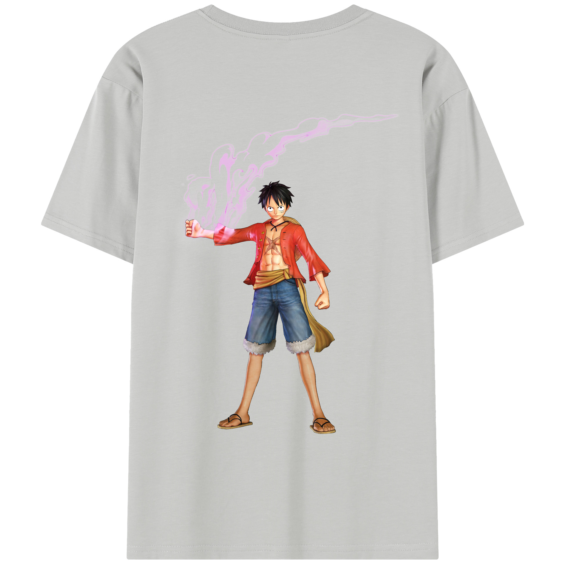 ワンピース モンキー・D・ルフィ ONE PIECE Monkey D. Luffy レディース半袖Tシャツ(バックプリント)