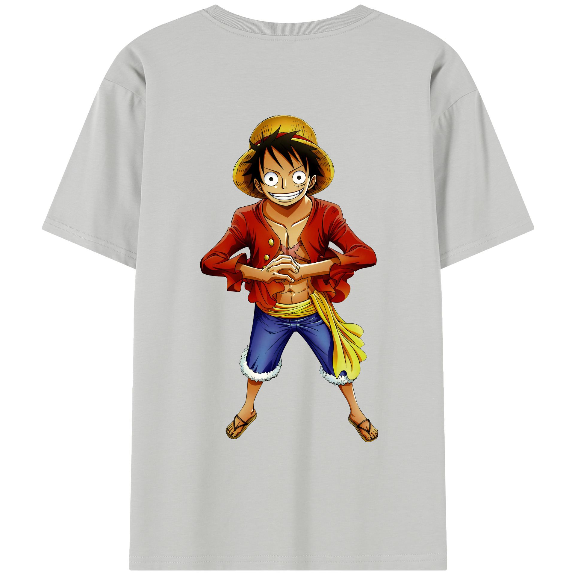 ワンピース モンキー・D・ルフィ ONE PIECE Monkey D. Luffy レディース半袖Tシャツ(バックプリント)
