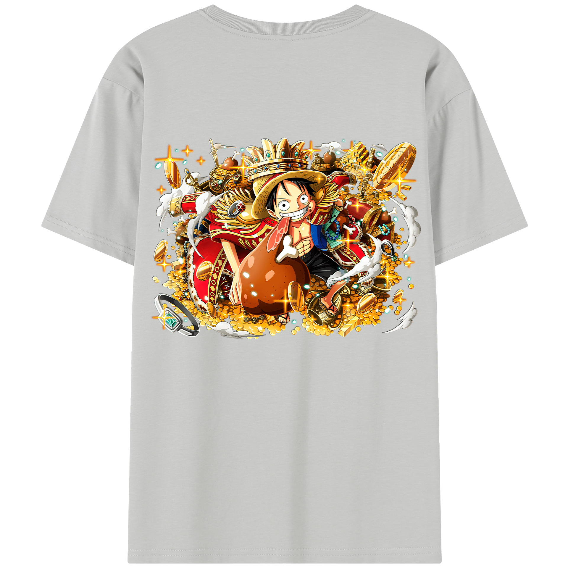 ワンピース モンキー・D・ルフィ ONE PIECE Monkey D. Luffy レディース半袖Tシャツ(バックプリント)