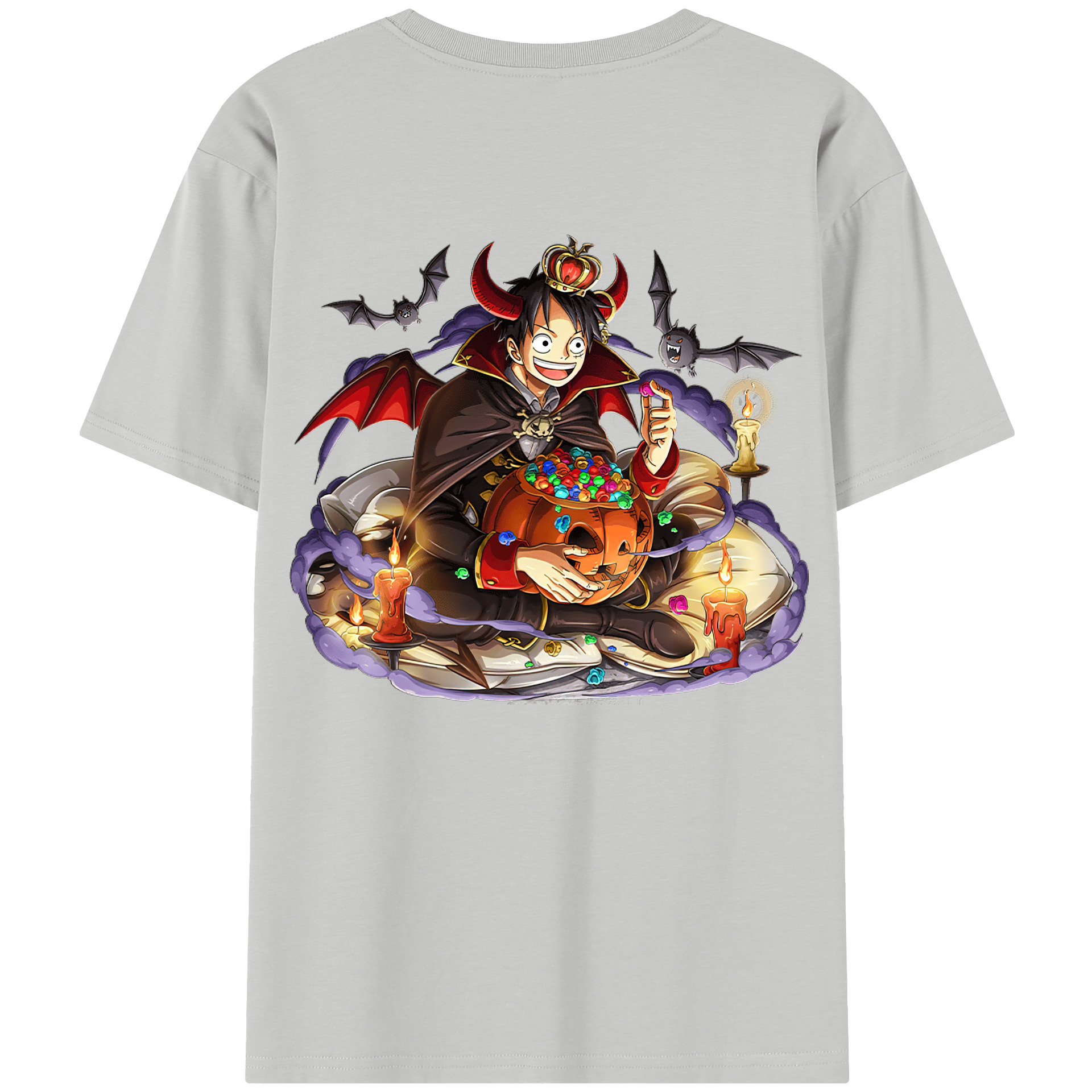 ワンピース モンキー・D・ルフィ ONE PIECE Monkey D. Luffy レディース半袖Tシャツ(バックプリント)