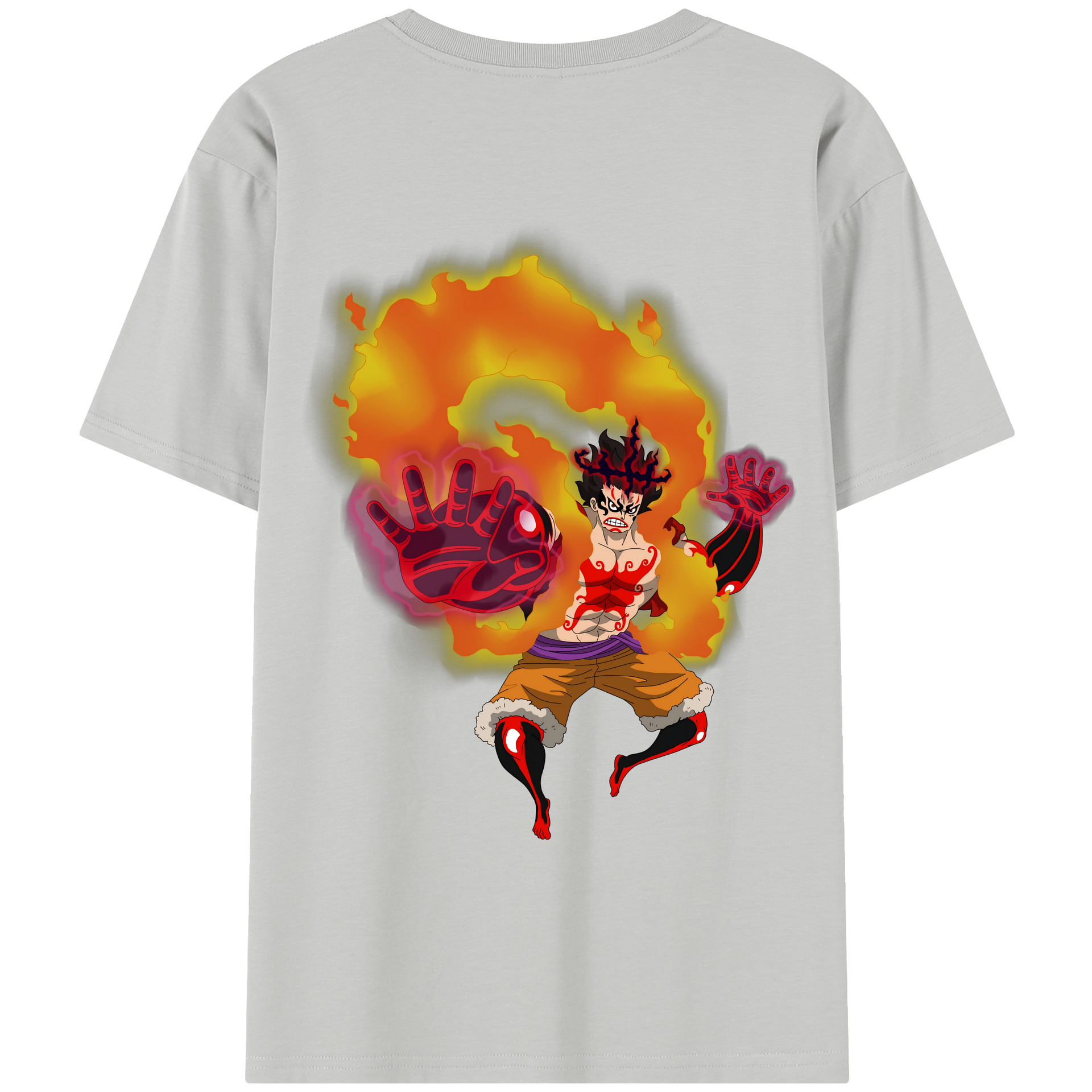 ワンピース モンキー・D・ルフィ ONE PIECE Monkey D. Luffy レディース半袖Tシャツ(バックプリント)