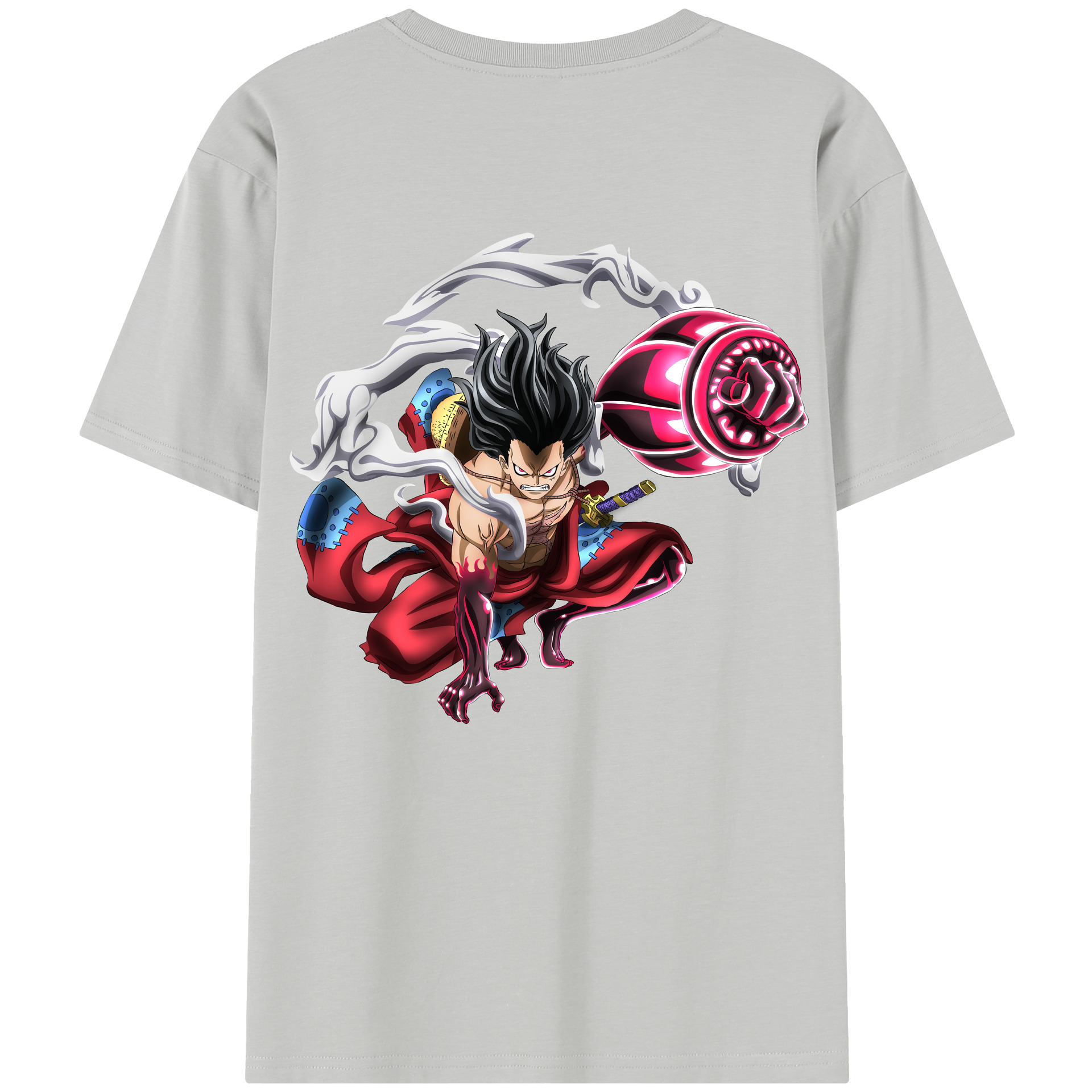 ワンピース モンキー・D・ルフィ ONE PIECE Monkey D. Luffy レディース半袖Tシャツ(バックプリント)
