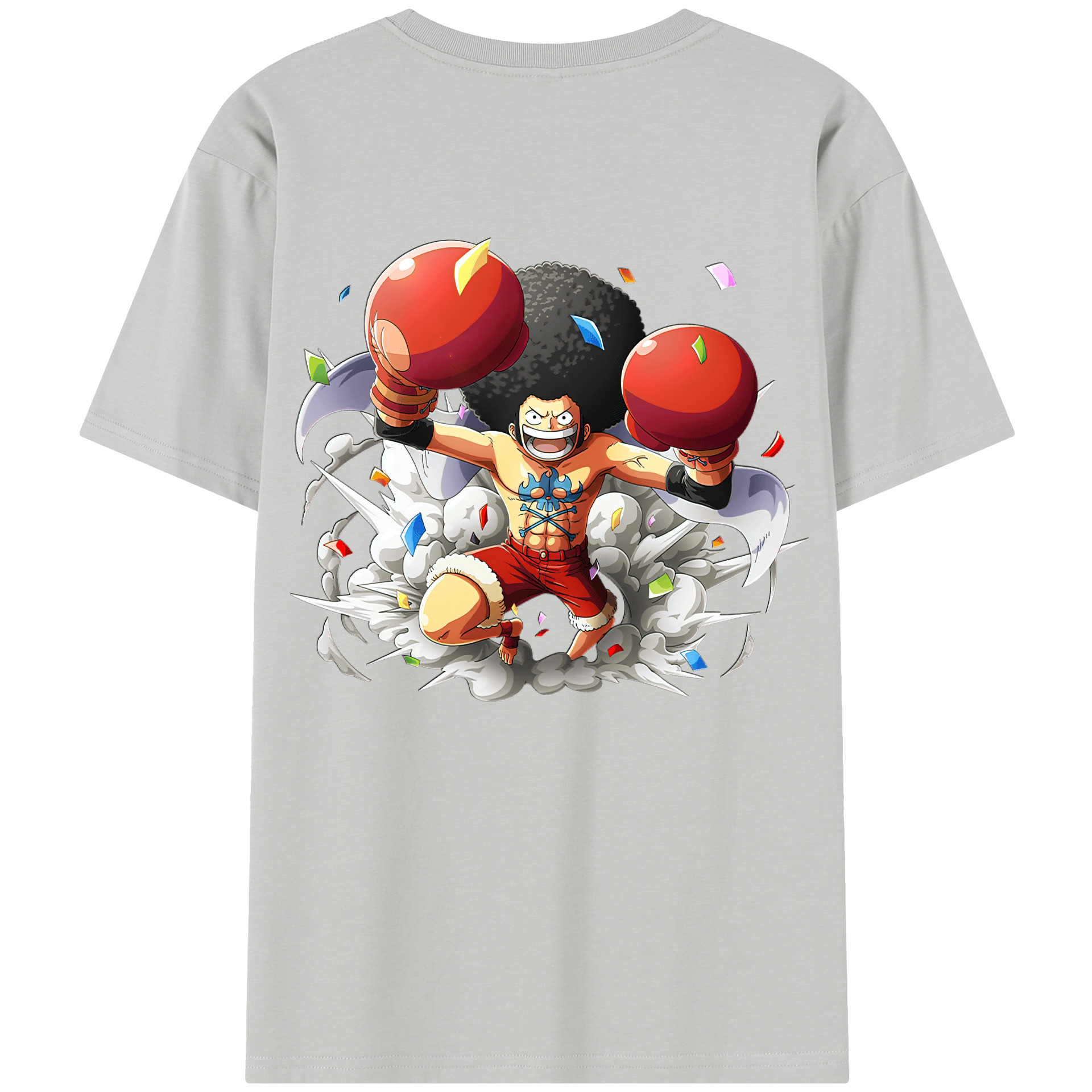 ワンピース モンキー・D・ルフィ ONE PIECE Monkey D. Luffy レディース半袖Tシャツ(バックプリント)