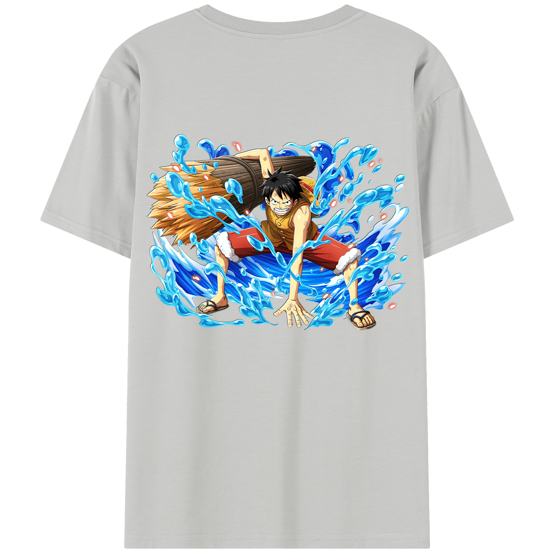 ワンピース モンキー・D・ルフィ ONE PIECE Monkey D. Luffy レディース半袖Tシャツ(バックプリント)
