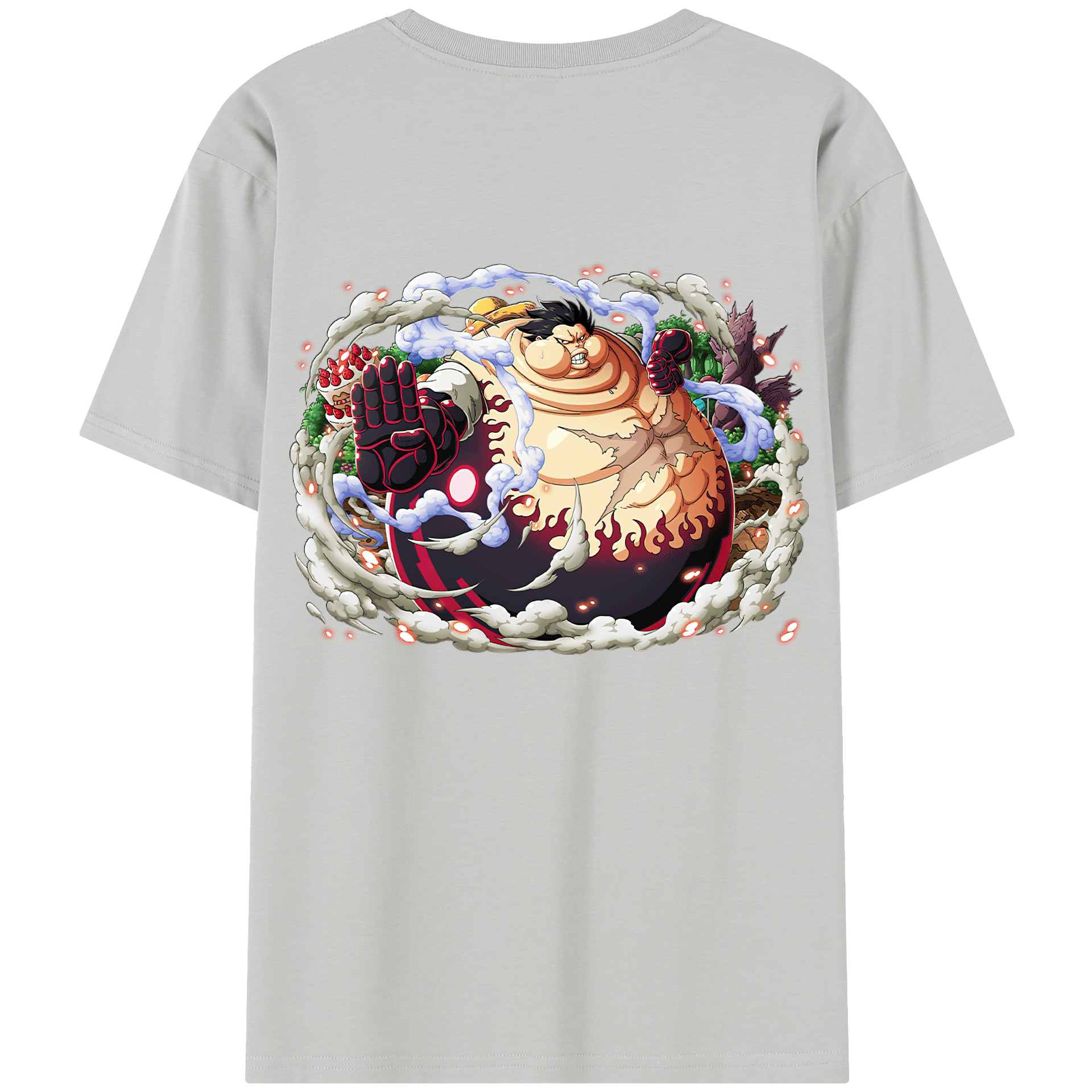 ワンピース モンキー・D・ルフィ ONE PIECE Monkey D. Luffy レディース半袖Tシャツ(バックプリント)