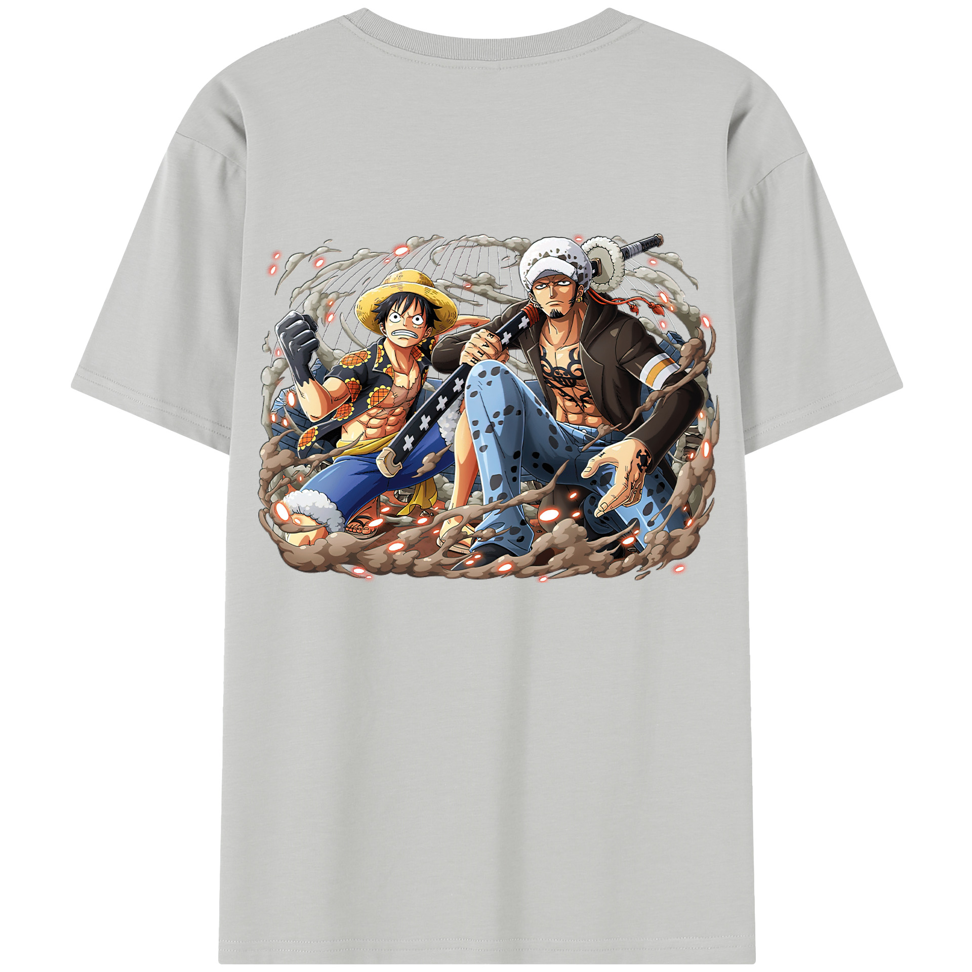 ワンピース モンキー・D・ルフィ ONE PIECE Monkey D. Luffy レディース半袖Tシャツ(バックプリント)