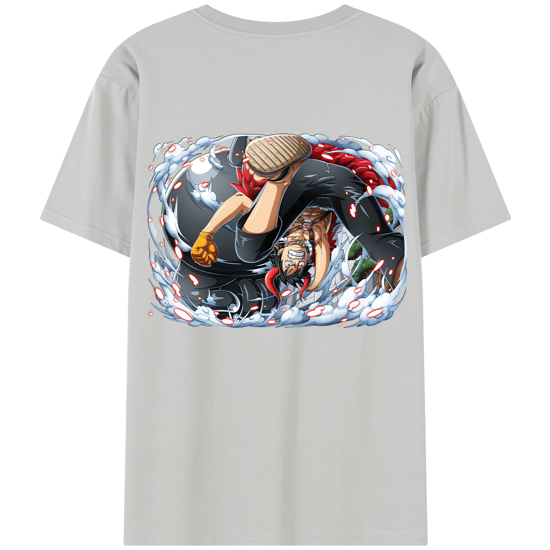 ワンピース モンキー・D・ルフィ ONE PIECE Monkey D. Luffy レディース半袖Tシャツ(バックプリント)