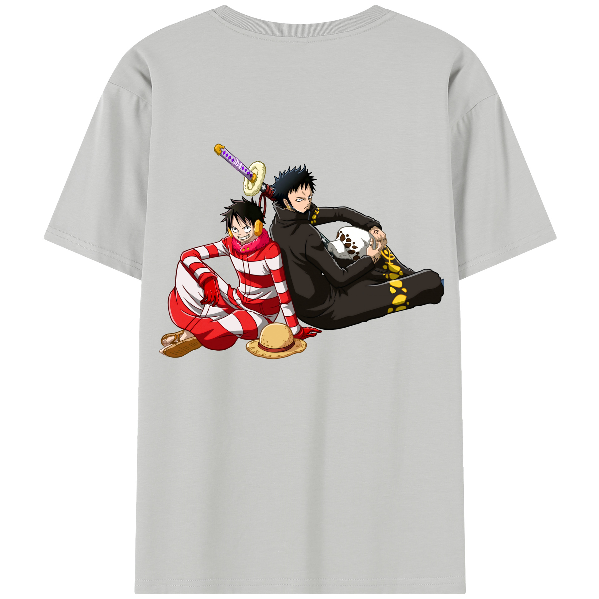 ワンピース モンキー・D・ルフィ ONE PIECE Monkey D. Luffy レディース半袖Tシャツ(バックプリント)