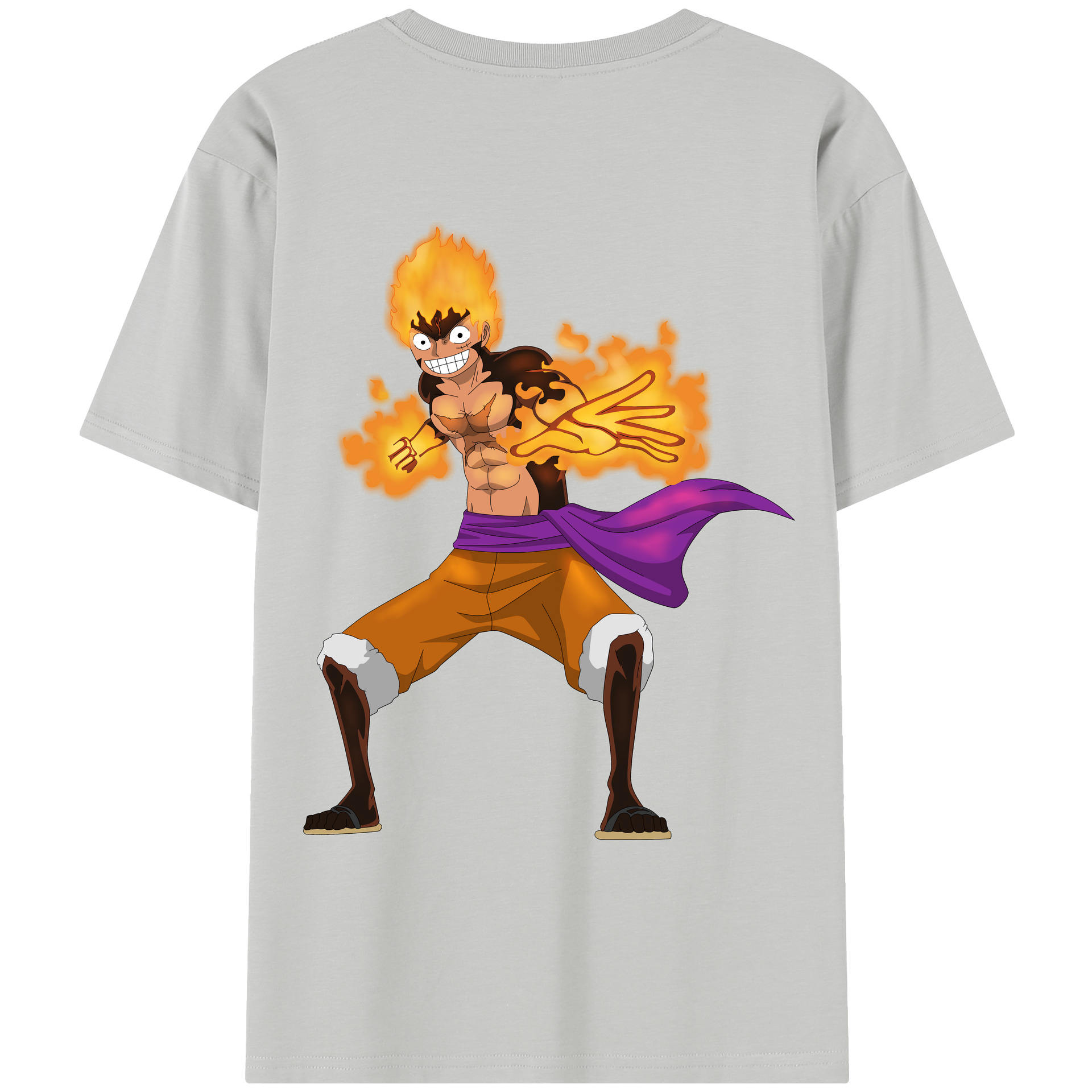 ワンピース モンキー・D・ルフィ ONE PIECE Monkey D. Luffy レディース半袖Tシャツ(バックプリント)