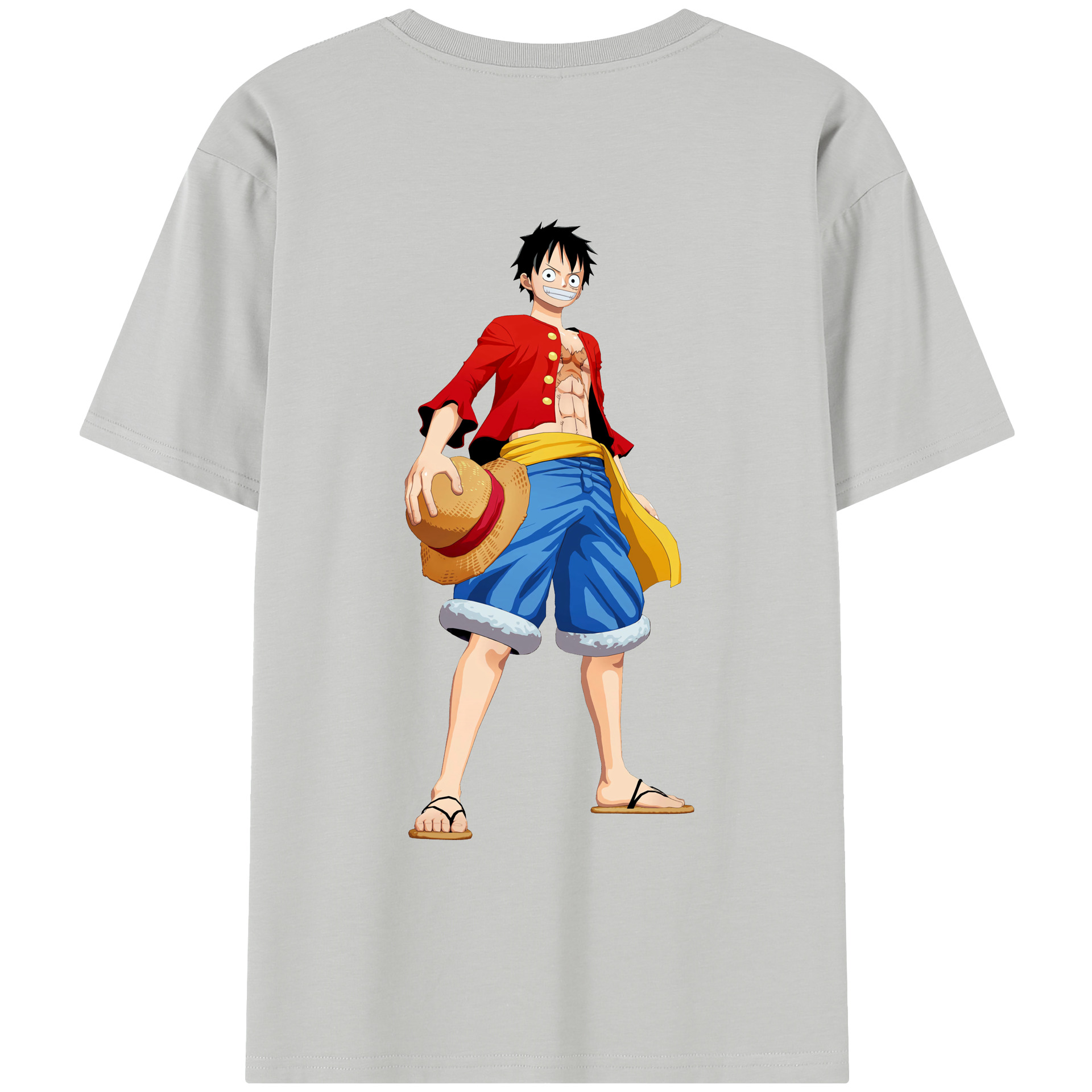 ワンピース モンキー・D・ルフィ ONE PIECE Monkey D. Luffy レディース半袖Tシャツ(バックプリント)
