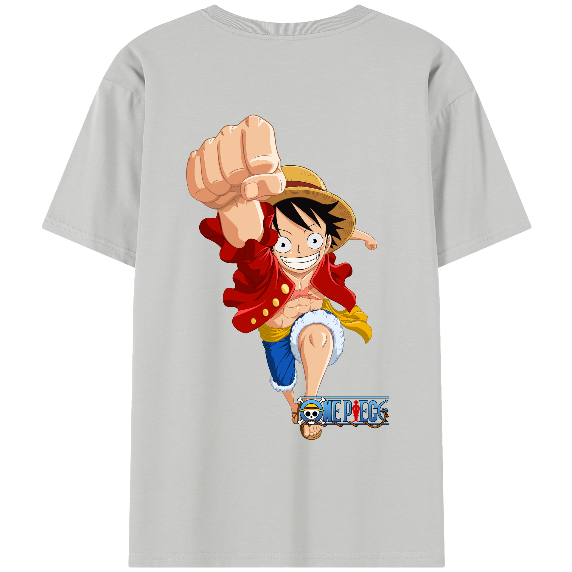 ワンピース モンキー・D・ルフィ ONE PIECE Monkey D. Luffy レディース半袖Tシャツ(バックプリント)
