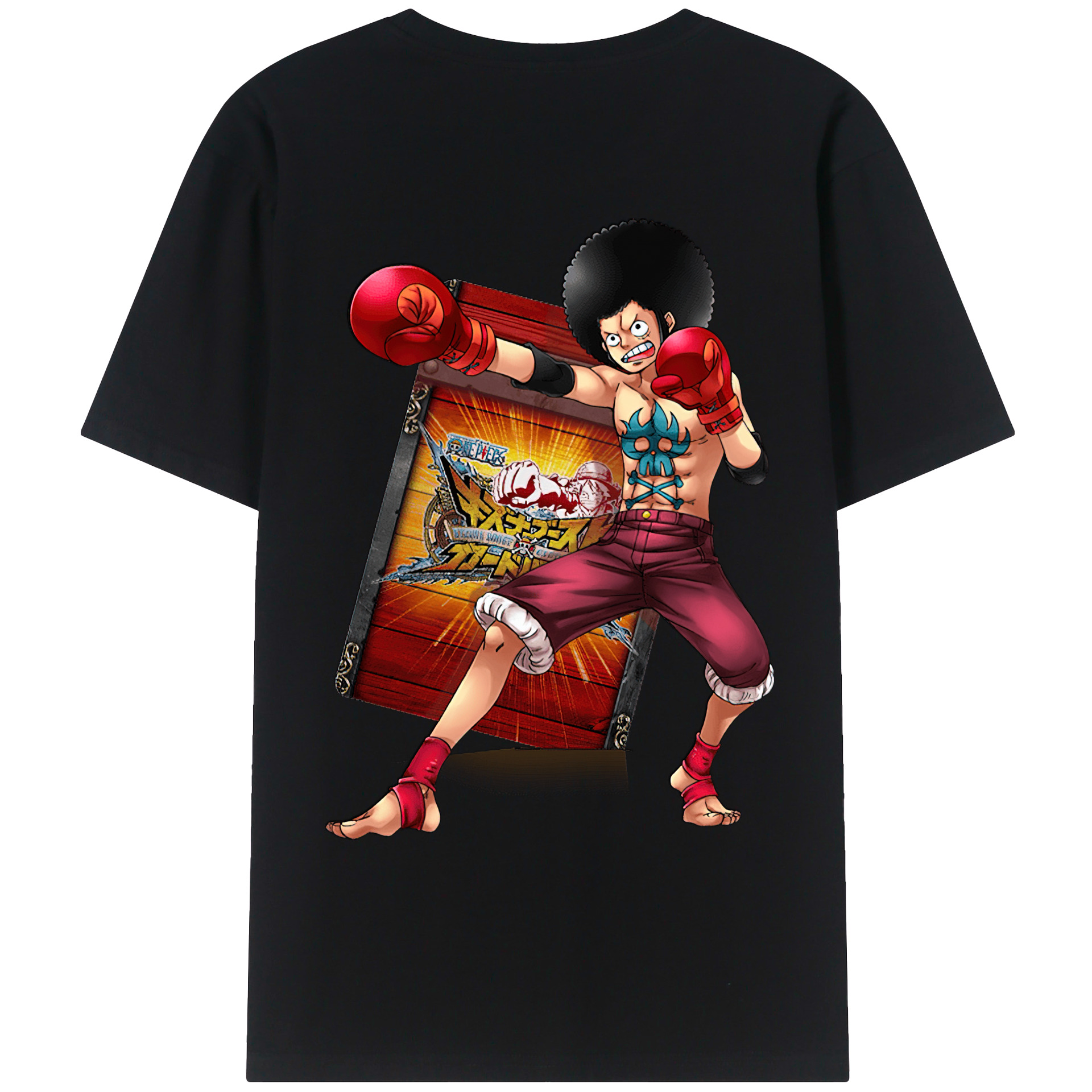 ワンピース モンキー・D・ルフィ ONE PIECE Monkey D. Luffy レディース半袖Tシャツ(バックプリント)