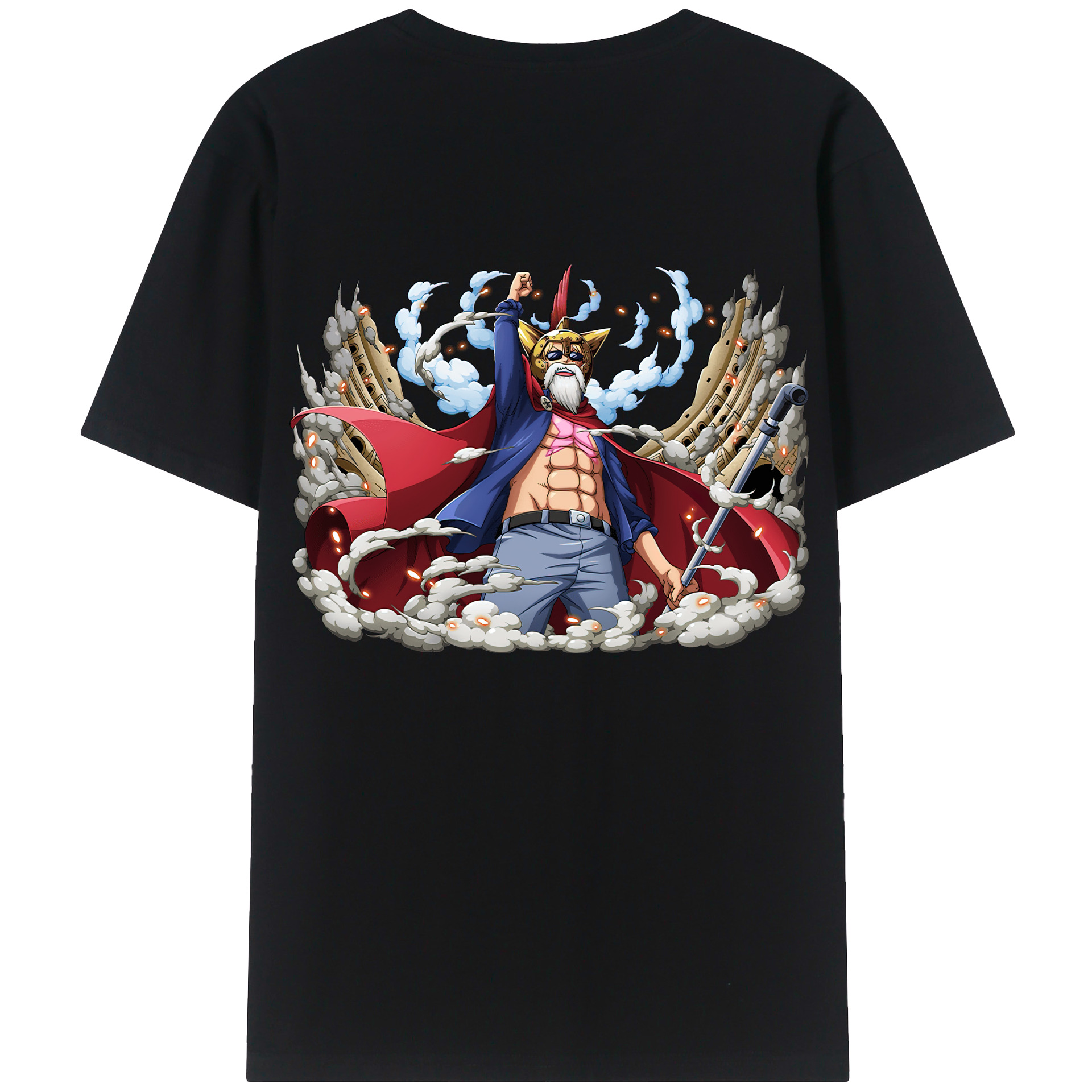 ワンピース モンキー・D・ルフィ ONE PIECE Monkey D. Luffy レディース半袖Tシャツ(バックプリント)