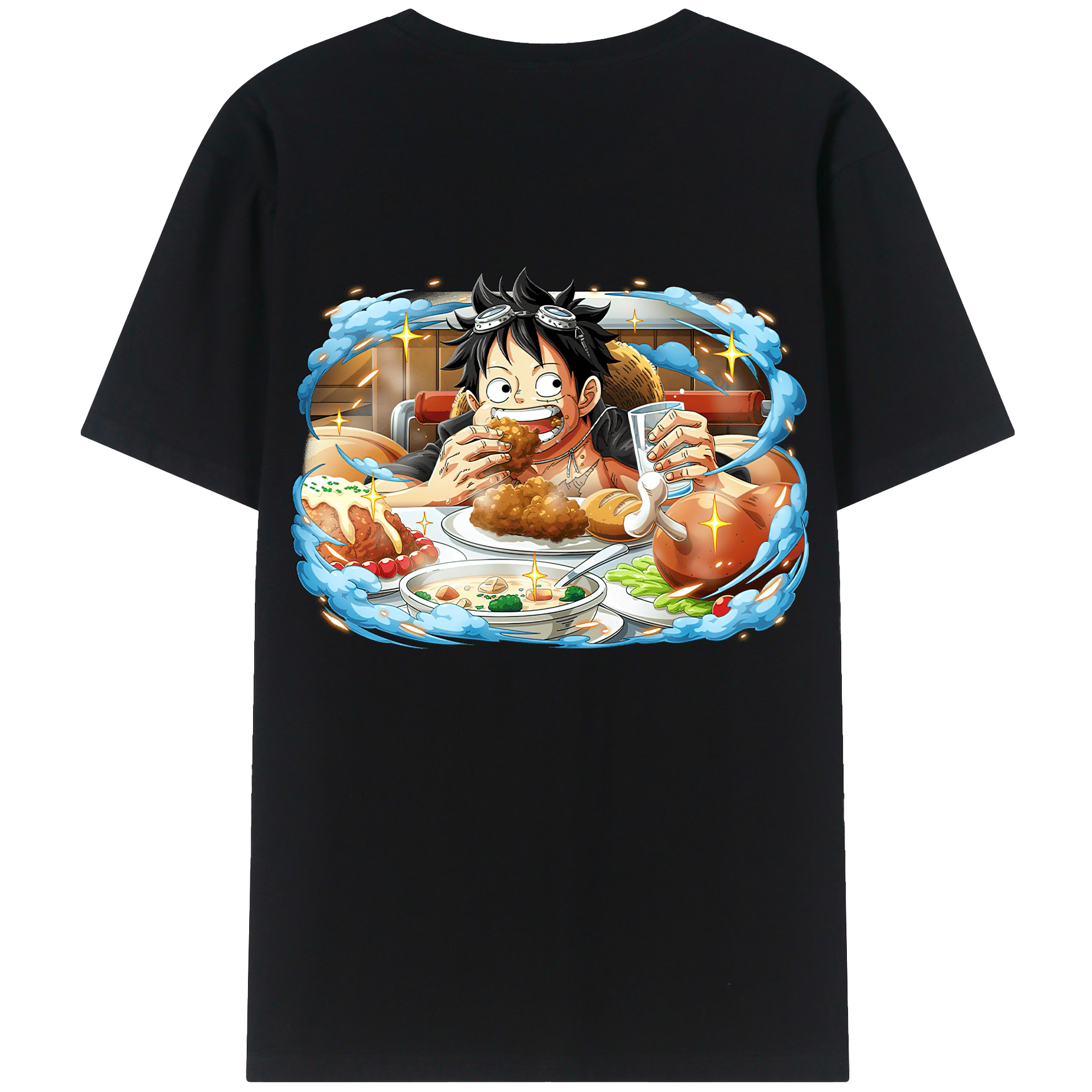ワンピース モンキー・D・ルフィ ONE PIECE Monkey D. Luffy レディース半袖Tシャツ(バックプリント)