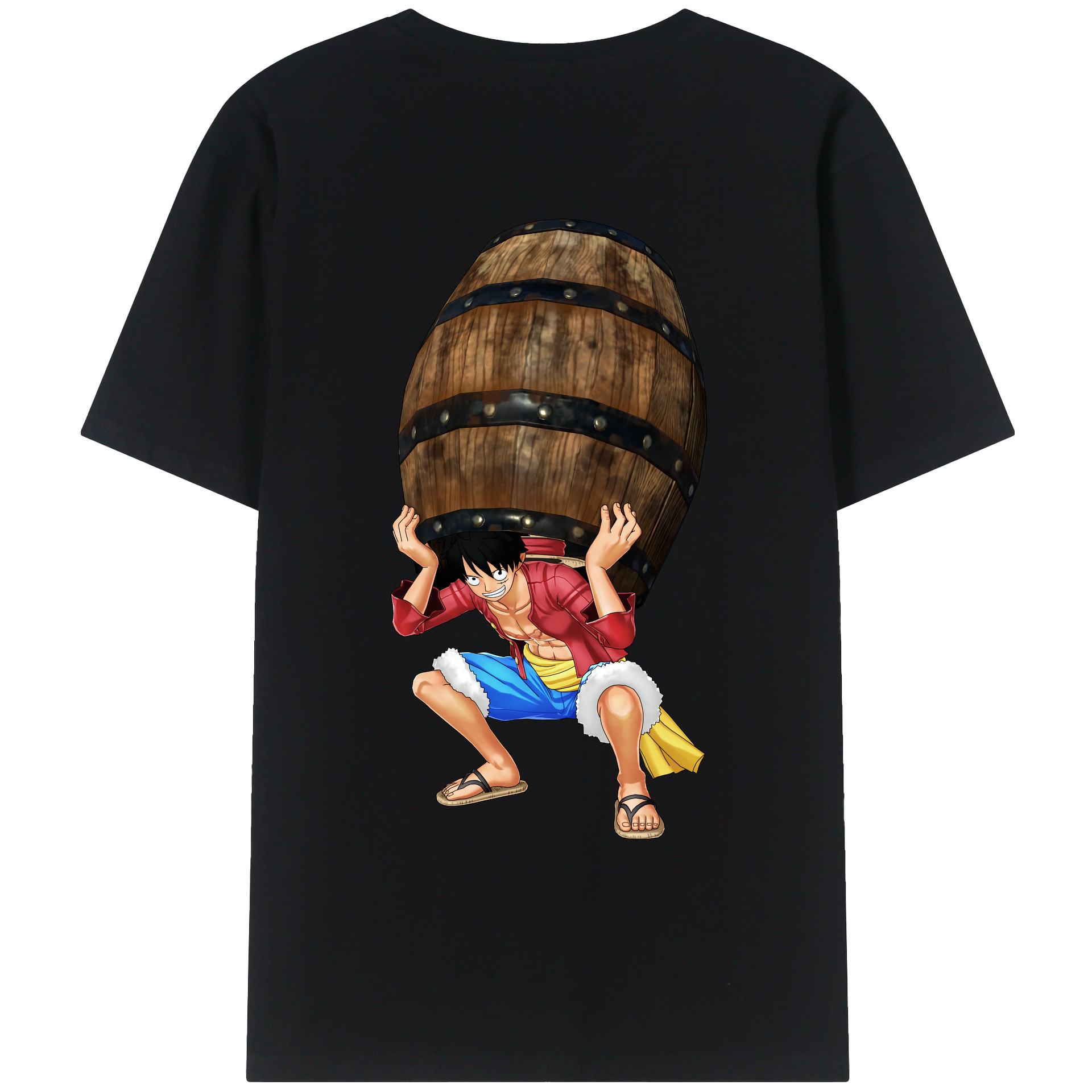 ワンピース モンキー・D・ルフィ ONE PIECE Monkey D. Luffy レディース半袖Tシャツ(バックプリント)