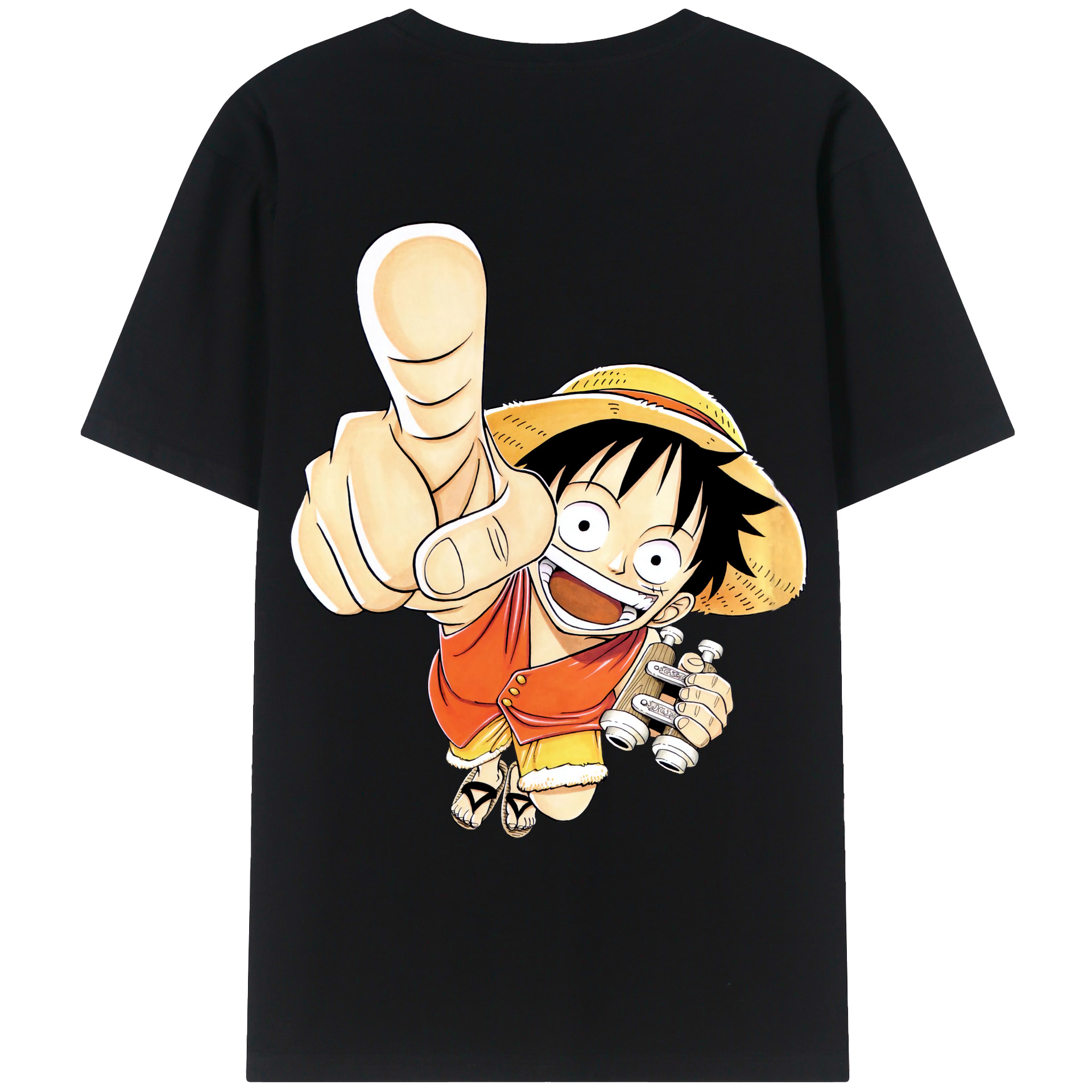 ワンピース モンキー・D・ルフィ ONE PIECE Monkey D. Luffy レディース半袖Tシャツ(バックプリント)