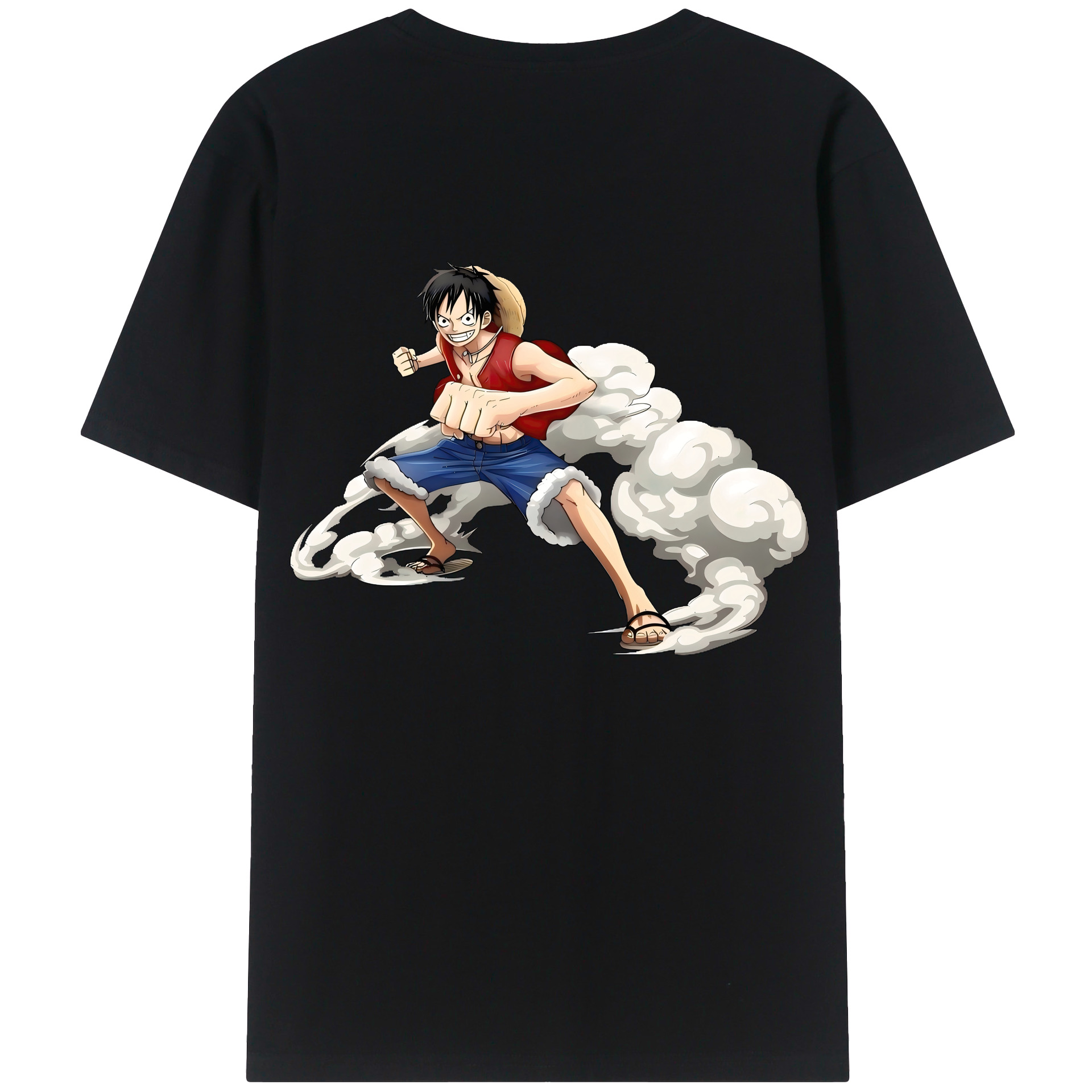 （画像用） ワンピース モンキー・D・ルフィ ONE PIECE Monkey D. Luffy レディース半袖Tシャツ(バックプリント)