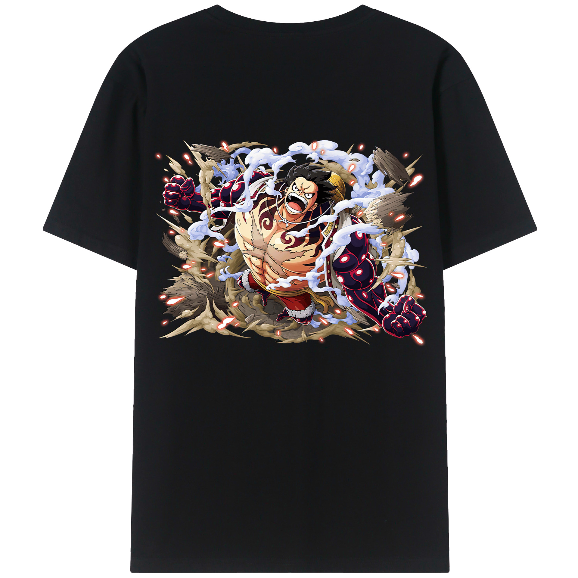 ワンピース モンキー・D・ルフィ ONE PIECE Monkey D. Luffy レディース半袖Tシャツ(バックプリント)