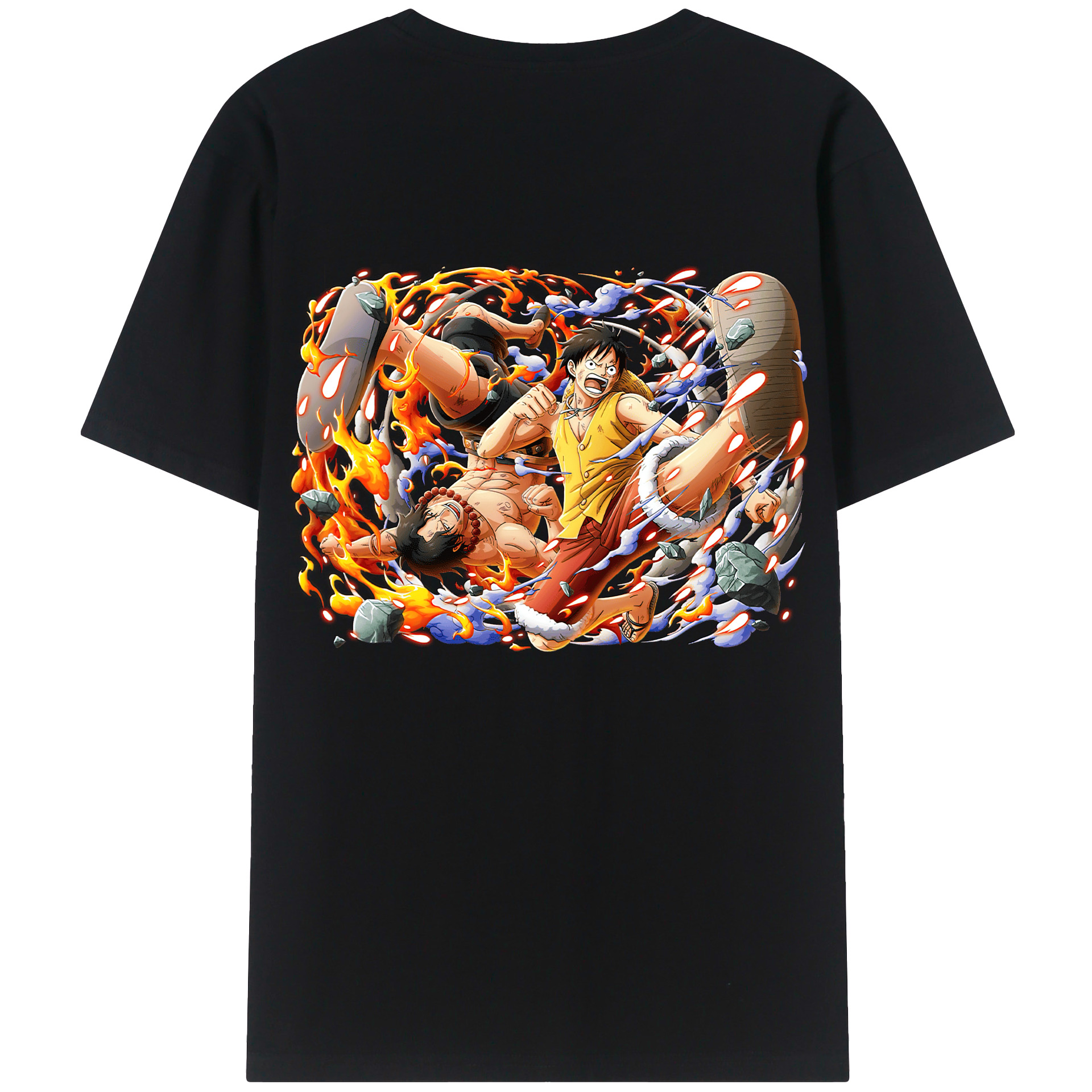 ワンピース モンキー・D・ルフィ ONE PIECE Monkey D. Luffy レディース半袖Tシャツ(バックプリント)