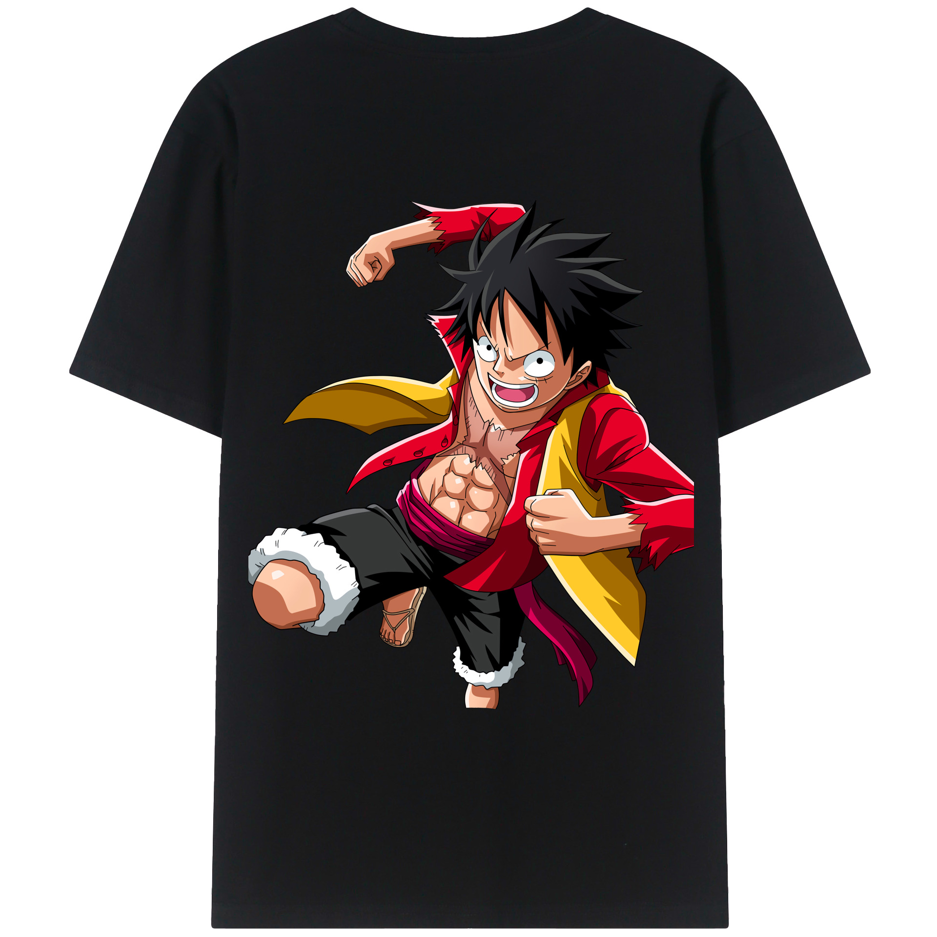 ワンピース モンキー・D・ルフィ ONE PIECE Monkey D. Luffy レディース半袖Tシャツ(バックプリント)