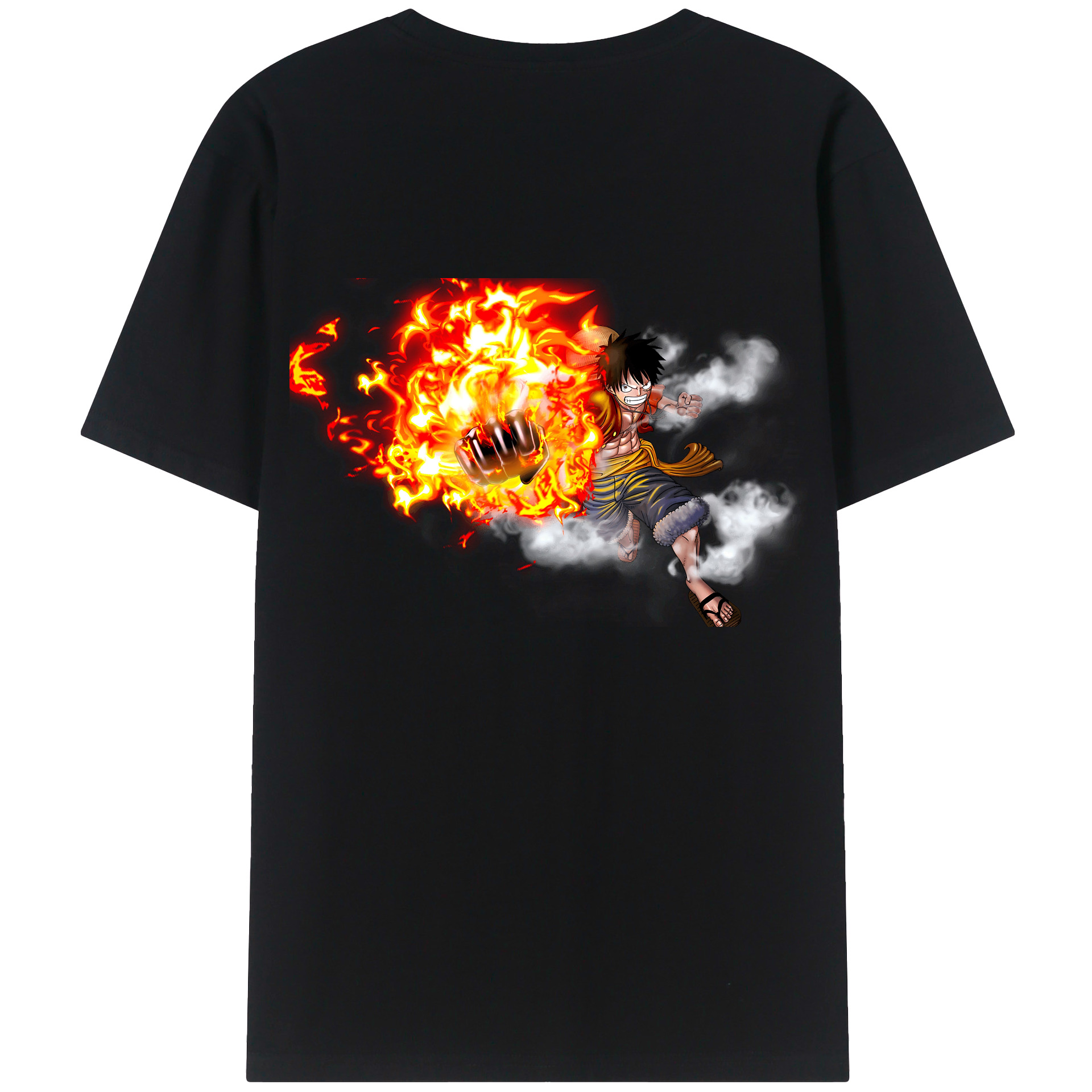 ワンピース モンキー・D・ルフィ ONE PIECE Monkey D. Luffy レディース半袖Tシャツ(バックプリント)
