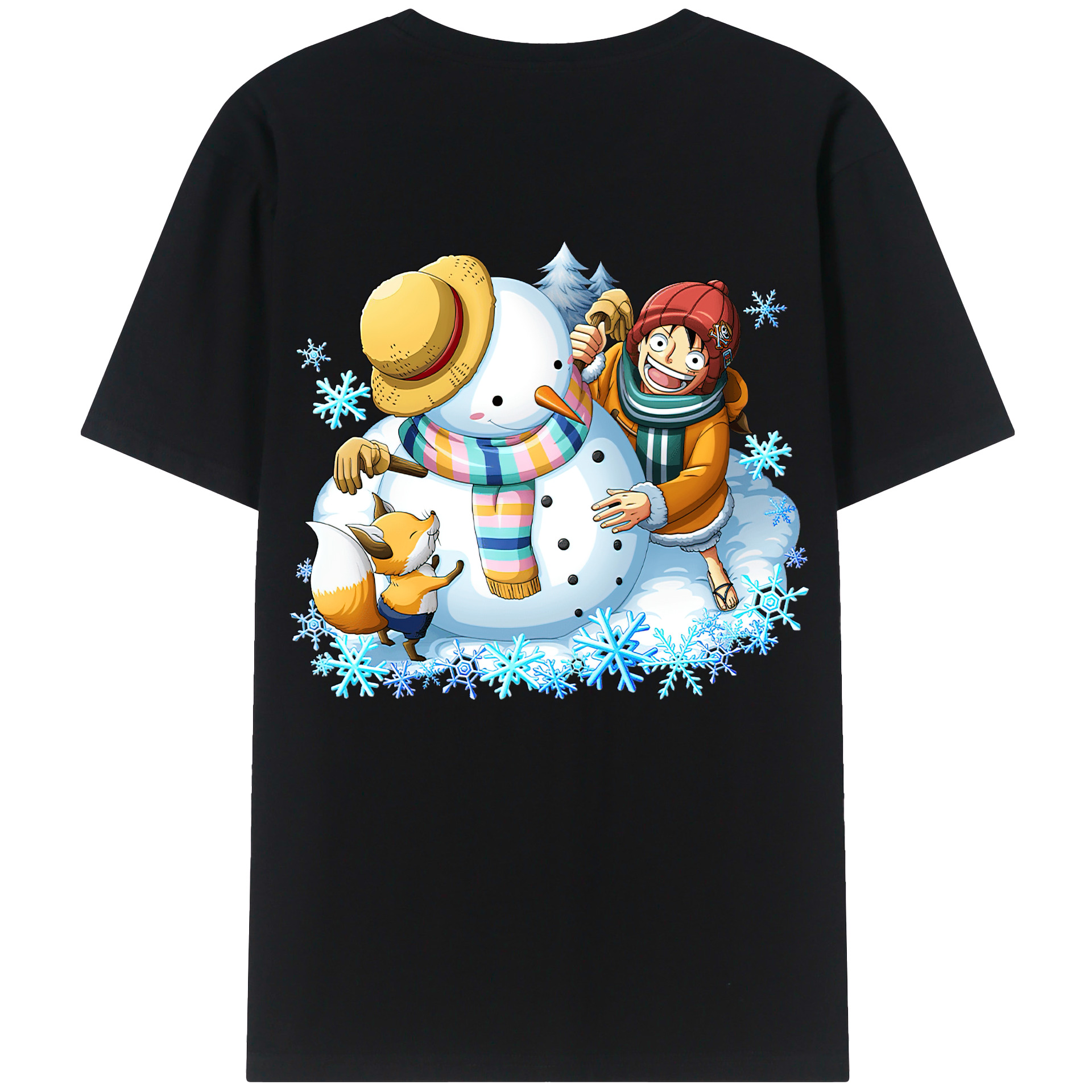 ワンピース モンキー・D・ルフィ ONE PIECE Monkey D. Luffy レディース半袖Tシャツ(バックプリント)